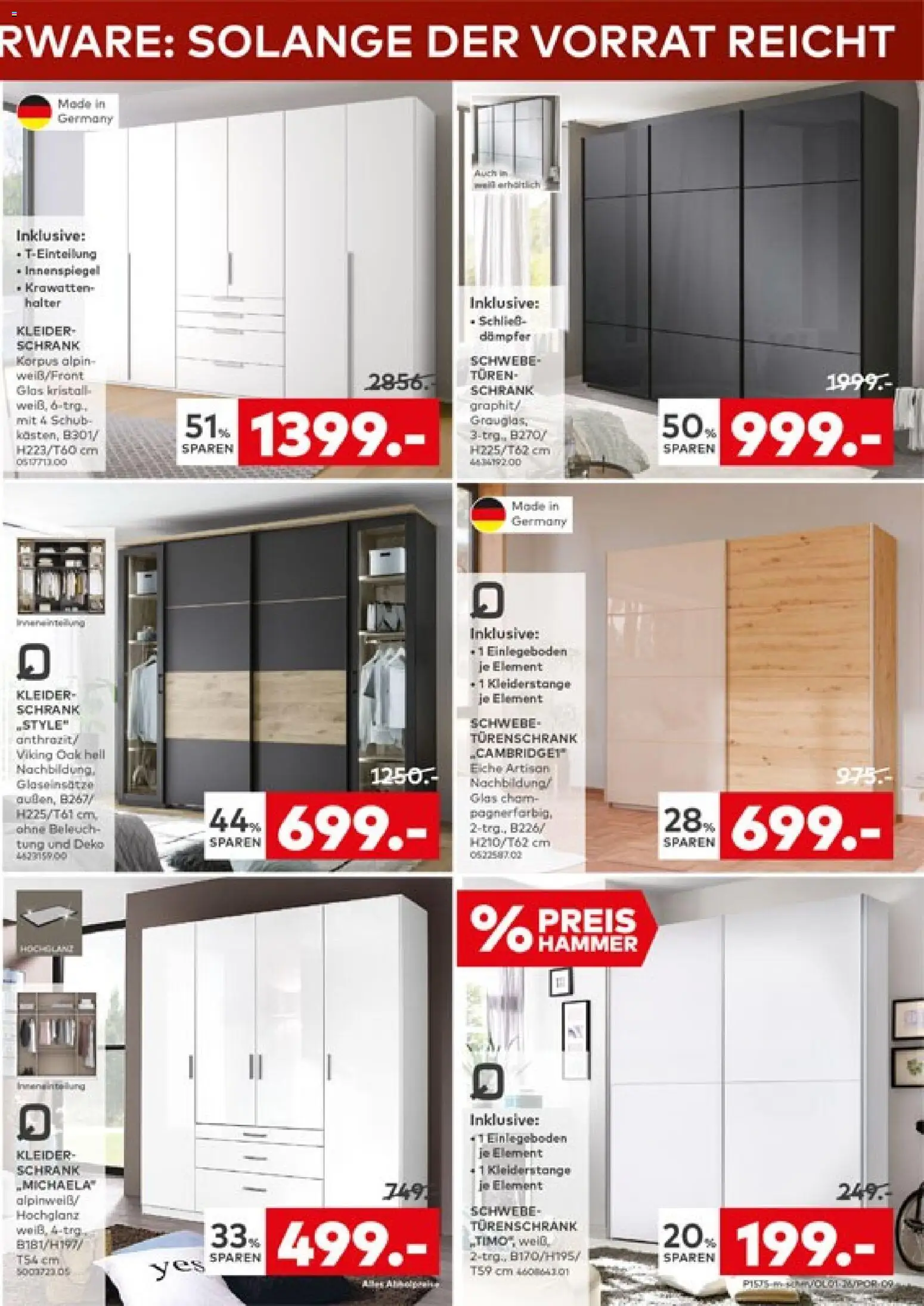 Porta! Super Sale – gültig ab 23.07.2026 | Seite: 9 | Produkte: Schrank