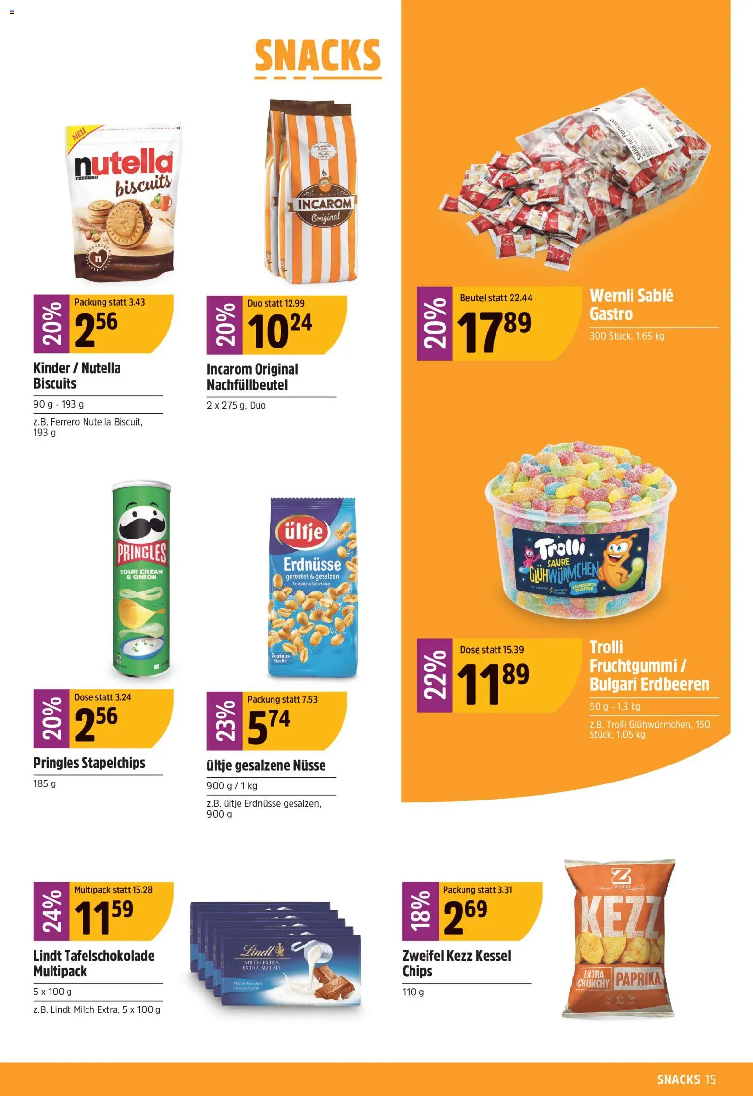TopCC aktionen – gültig ab 27.07.2026 | Seite: 15 | Produkte: Erdnüsse, Milch, Erdbeeren, Kessel