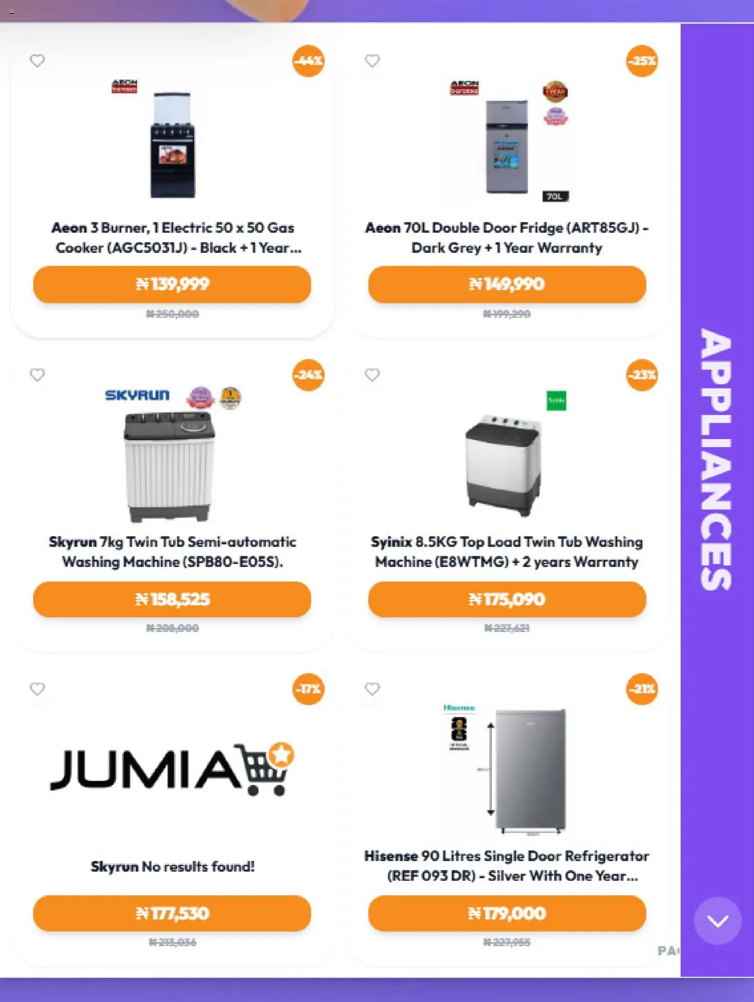 Jumia Catalogue valid from 08/09/2026 | Page: 5 | Products: Refrigerator, Washing machine, Fridge, Door