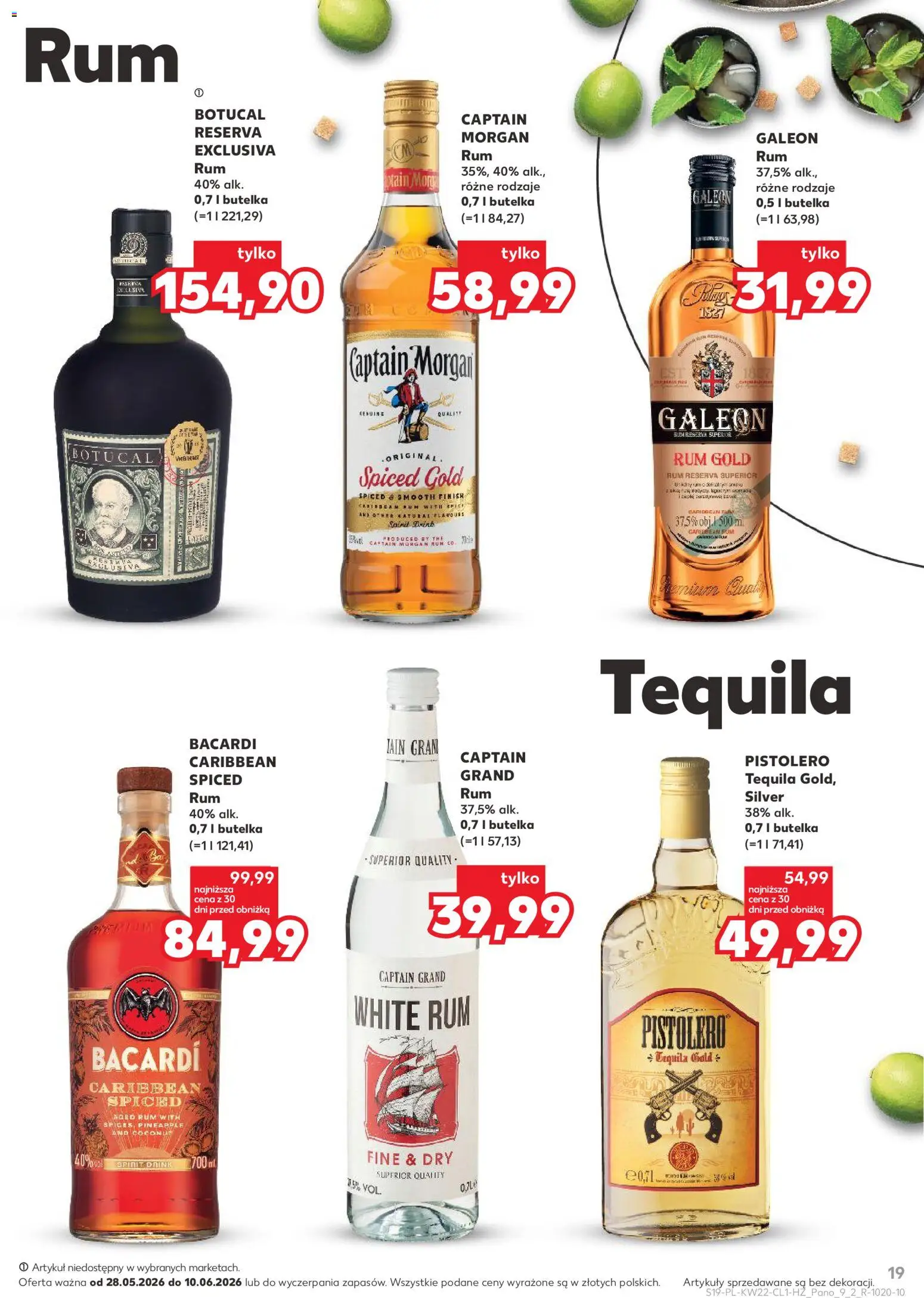 Kaufland Polsko leták - Barek od 28.05.2026 | Strana: 19 | Produkty: Finish, Rum, Morgan, Tequila