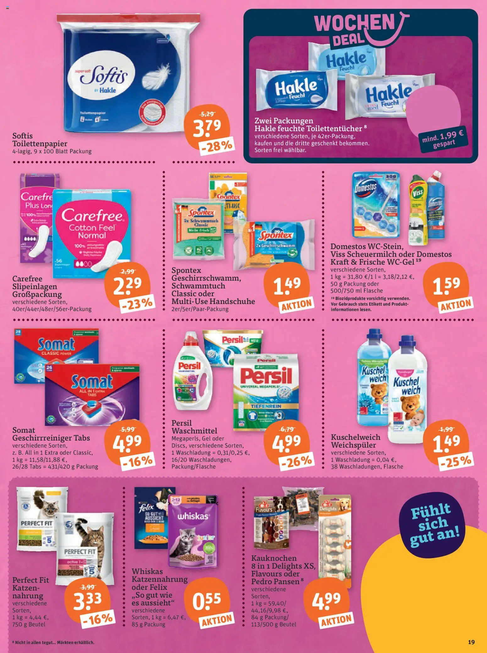 Tegut Prospekt – gültig ab 20.07.2026 | Seite: 21 | Produkte: Waschmittel, Handschuhe, Whiskas, Toilettenpapier