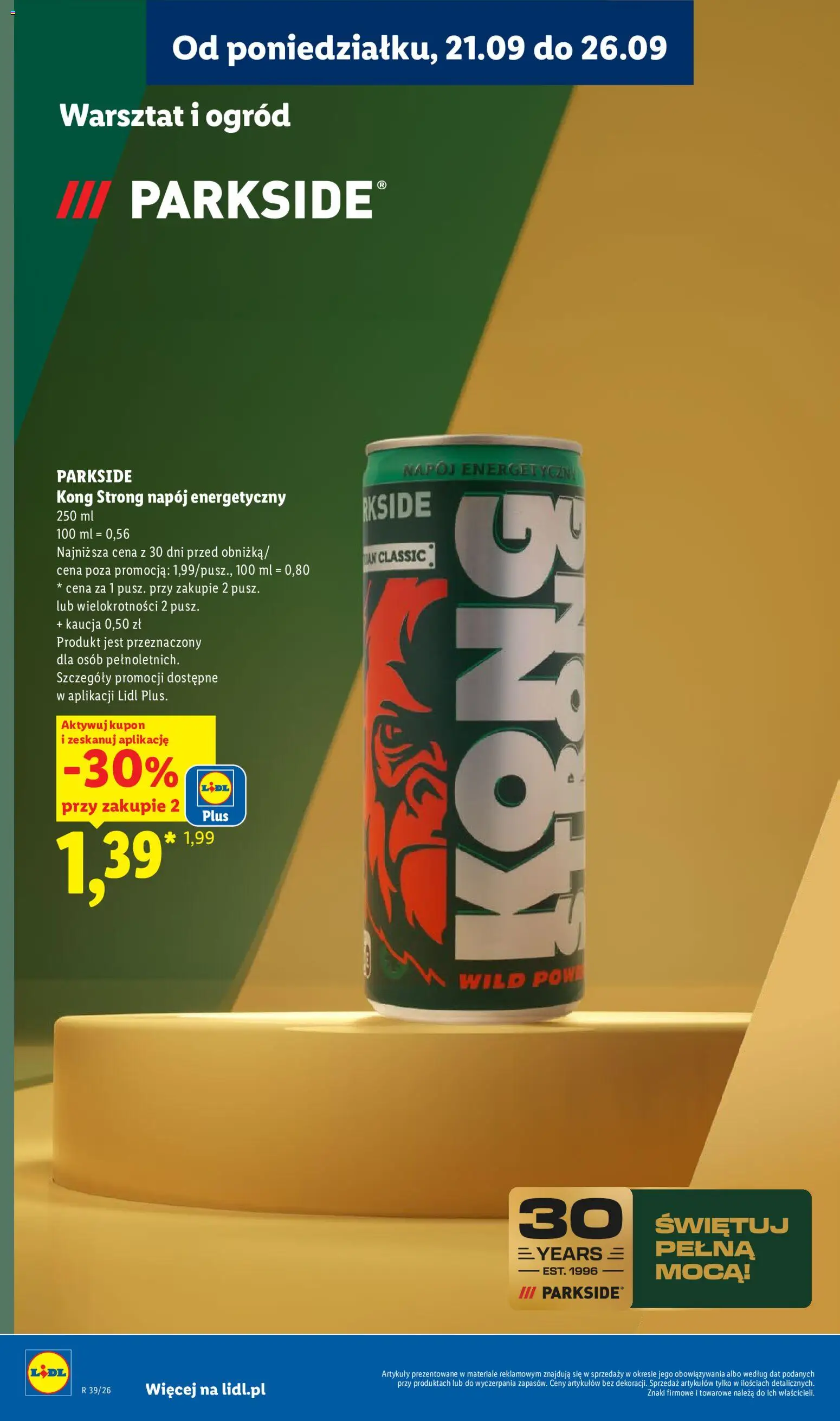 Lidl Polsko katalog od 21.09.2026 | Strana: 30 | Produkty: Kong Strong, Parkside