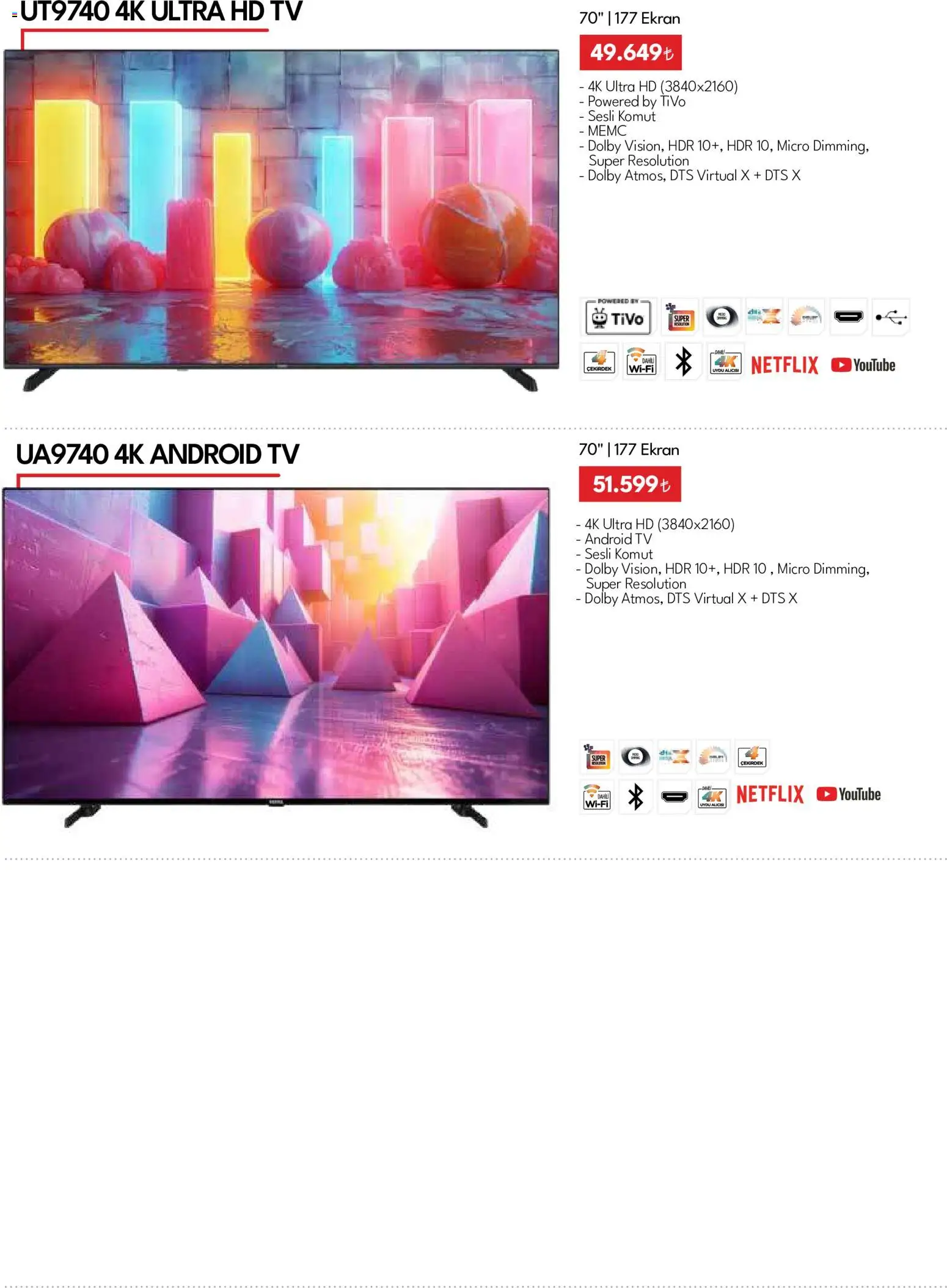 Vestel - Tüketici Elektroniği - 01.05.2026 tarihinden itibaren geçerlidir | Sayfa: 19 | Ürünler: TV, Uydu