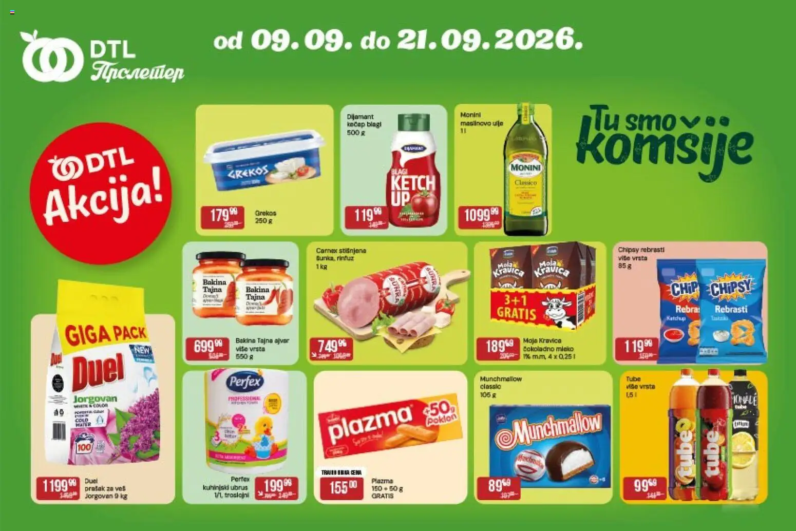 Metalac Proleter katalog - važi od 09.09.2026 | Strana: 2 | Proizvode: Čokoladno mleko, Plazma, Mleko, Šunka