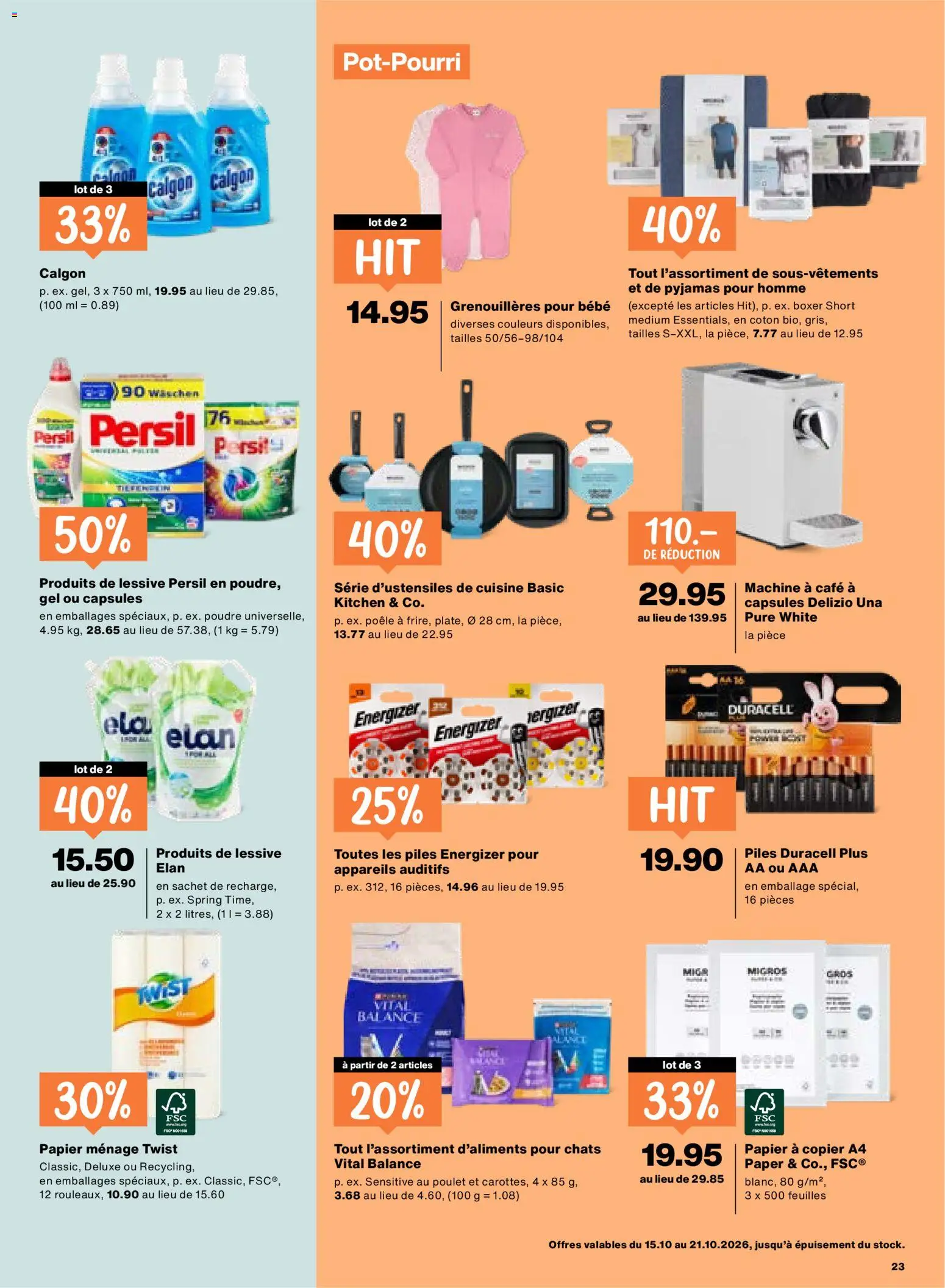 Migros aktionen FR – gültig ab 15.10.2026 | Seite: 23