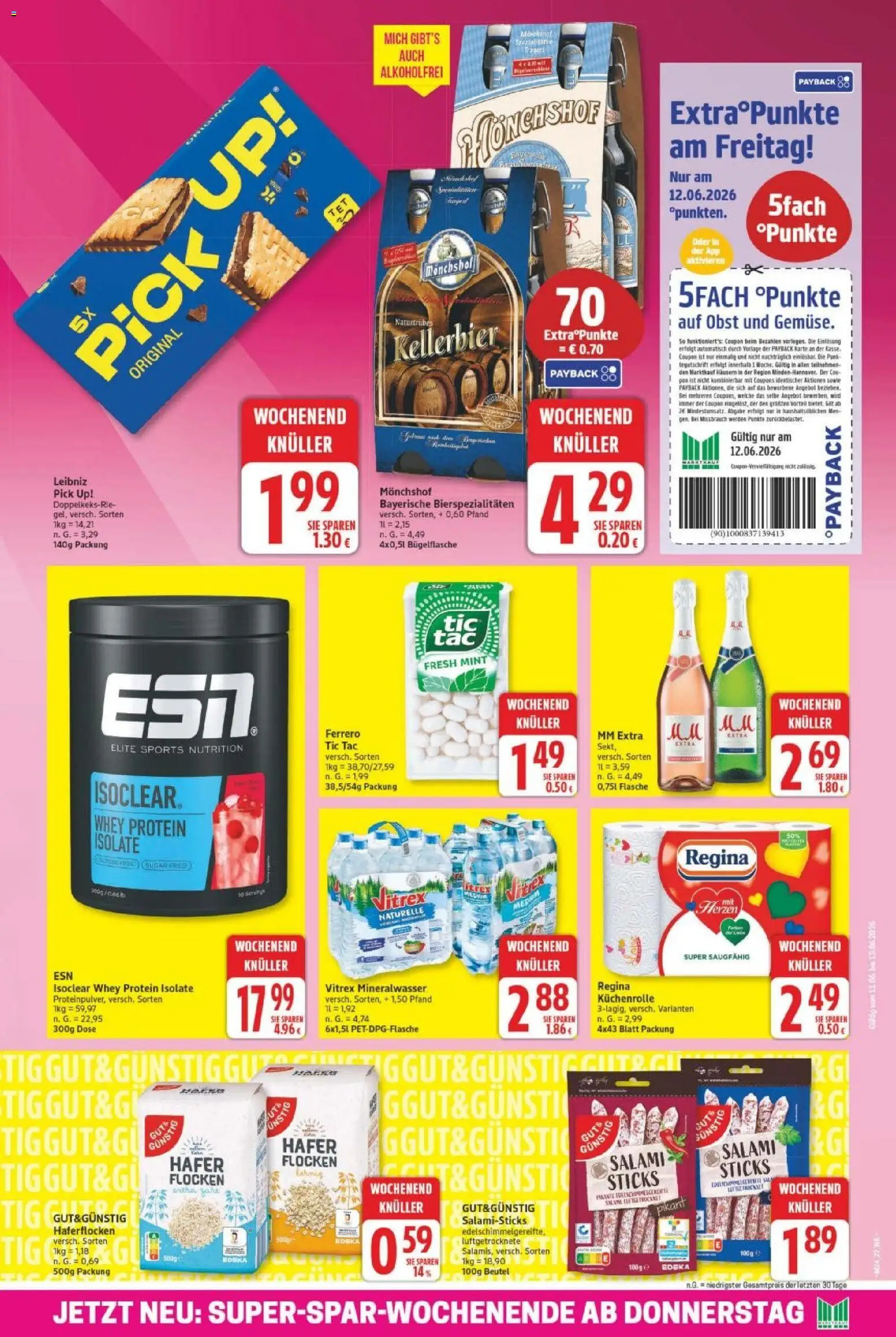 Marktkauf Prospekt – gültig ab 08.06.2026 | Seite: 27 | Produkte: Monchshof, Mineralwasser, Obst, Flocken