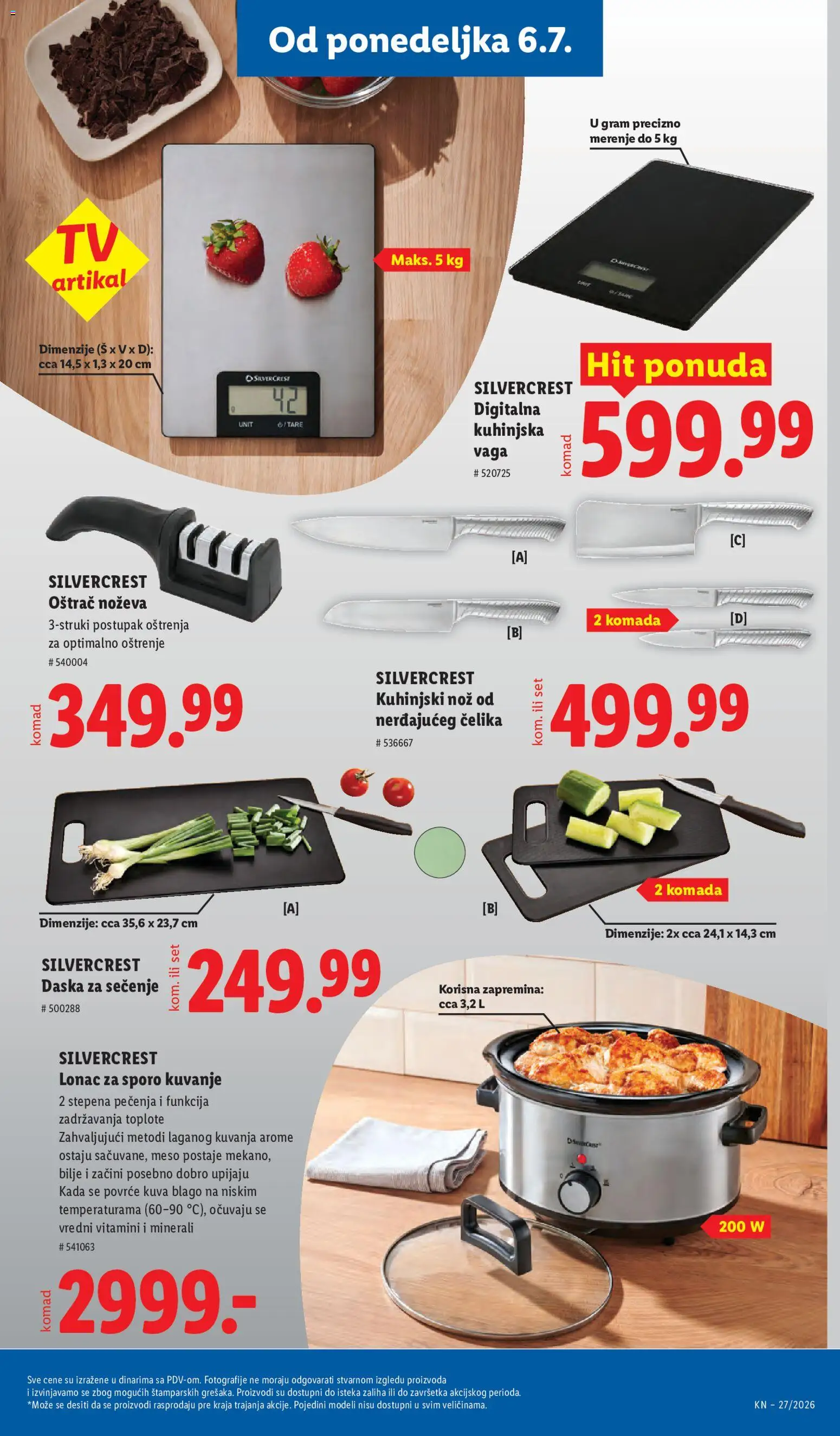Lidl katalog - važi od 02.07.2026 | Strana: 79 | Proizvode: Daska za sečenje, Silvercrest, Vaga, Kuhinjska vaga