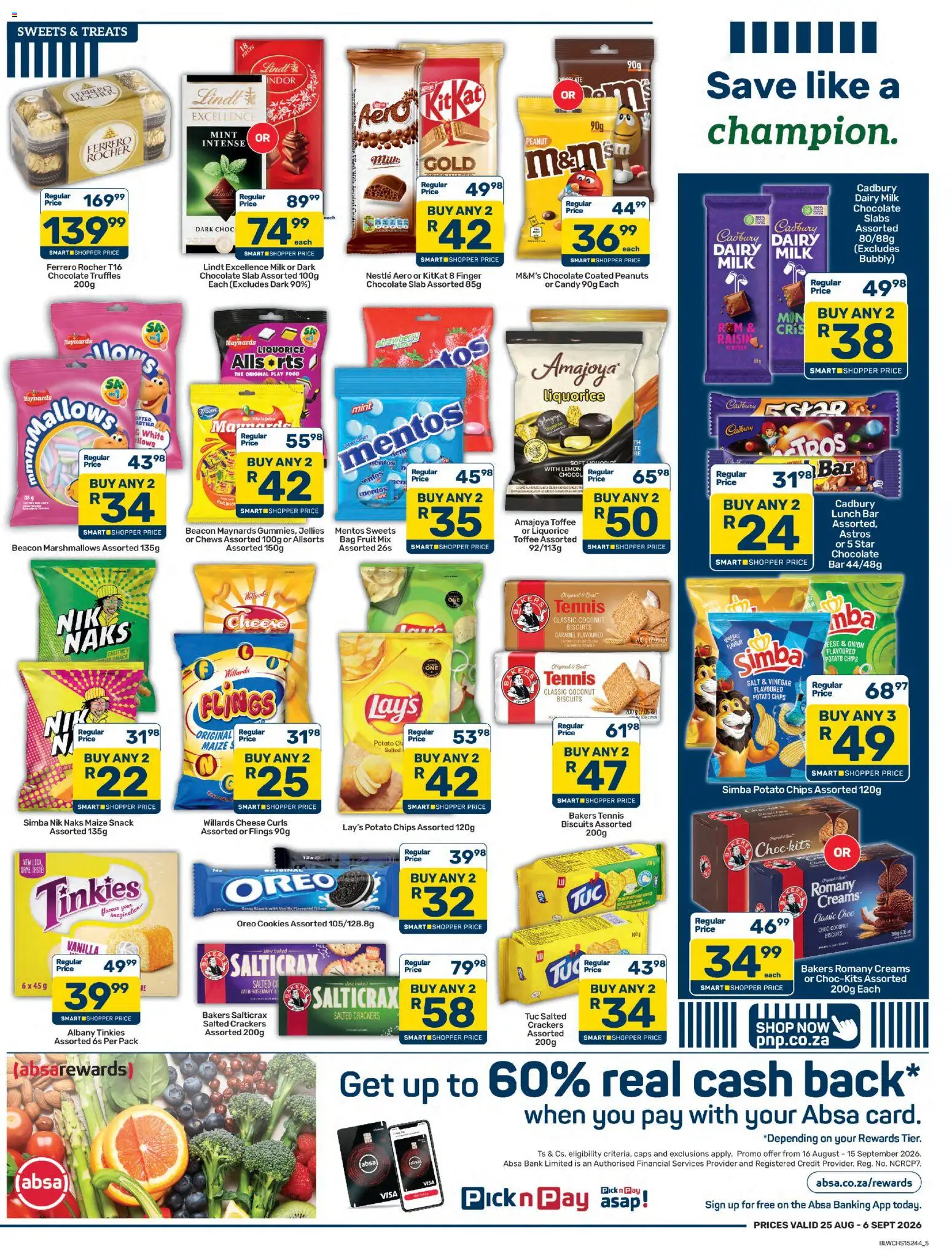 New Pick n Pay catalogue – valid from 25/08/2026 | Page: 5 | Products: Vanilla, Milk, Chocolate, Onion