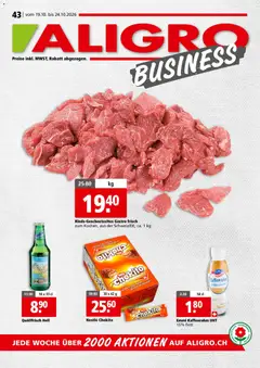 Aligro aktionen Business Schlieren, Gossau SG, Frauenfeld, Rapperswil-Jona, Sargans, Bern ab 19.10.2026 gültig