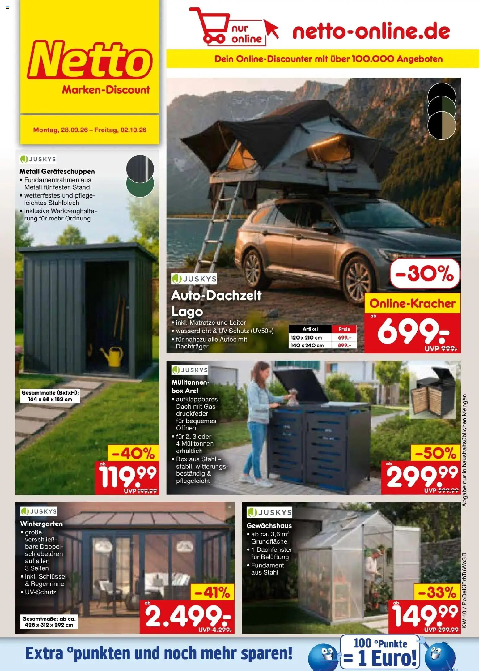 Netto Marken-Discount Prospekt Bad Friedrichshall – gültig ab 28.09.2026 | Seite: 44 | Produkte: Matratze, Box