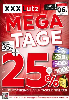 XXXLutz Mega Tage ab 30.05.2026 gültig