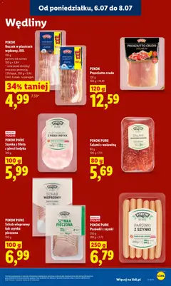 Pogląd oferty "PIKOK PURE Schab wieprzowy lub szynka pieczona, Schab wieprzowy lub szynka pieczona" - ważna od 06.07.2026 | Strona: 67 | Produkty: Schab, Szynka, Prosciutto, Wędliny