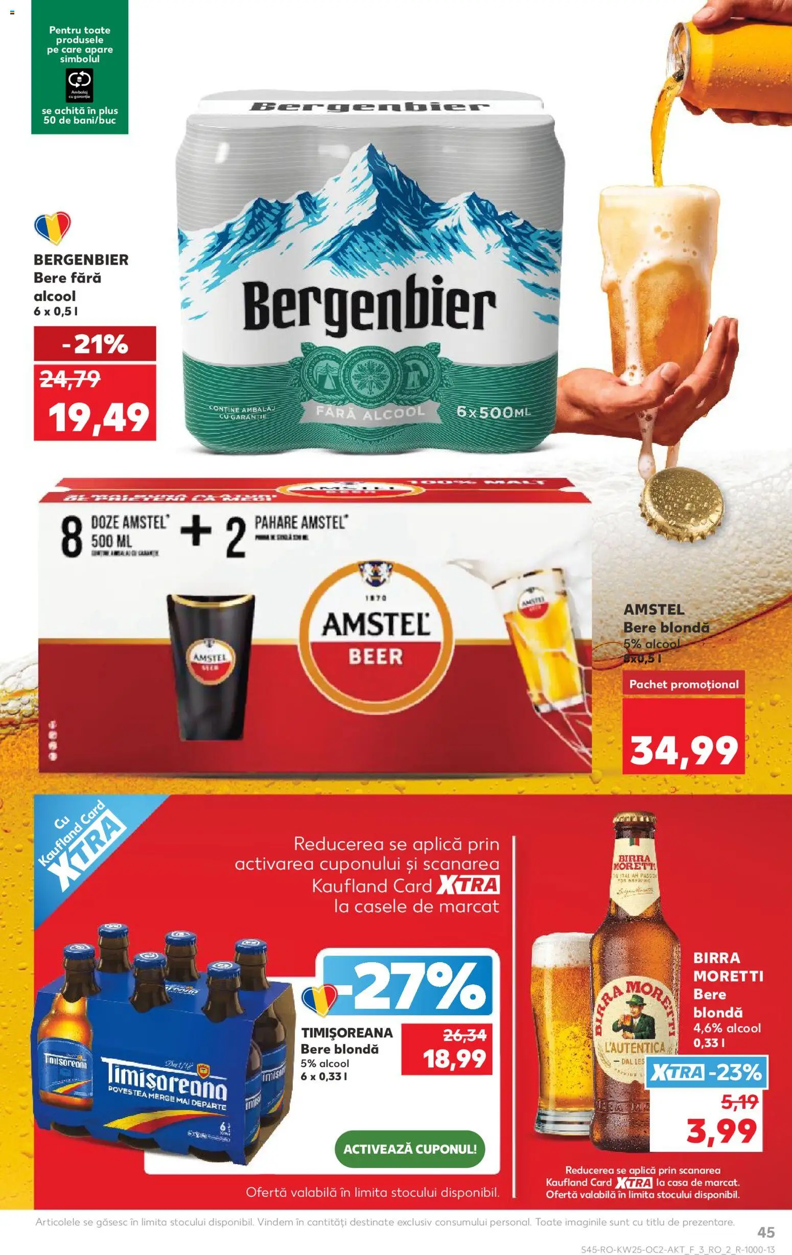 Noul catalog Kaufland – valabil de la 17.06.2026 | Pagină: 45 | Produse: Pară, Pahare, Bere, Plastik Kulübe