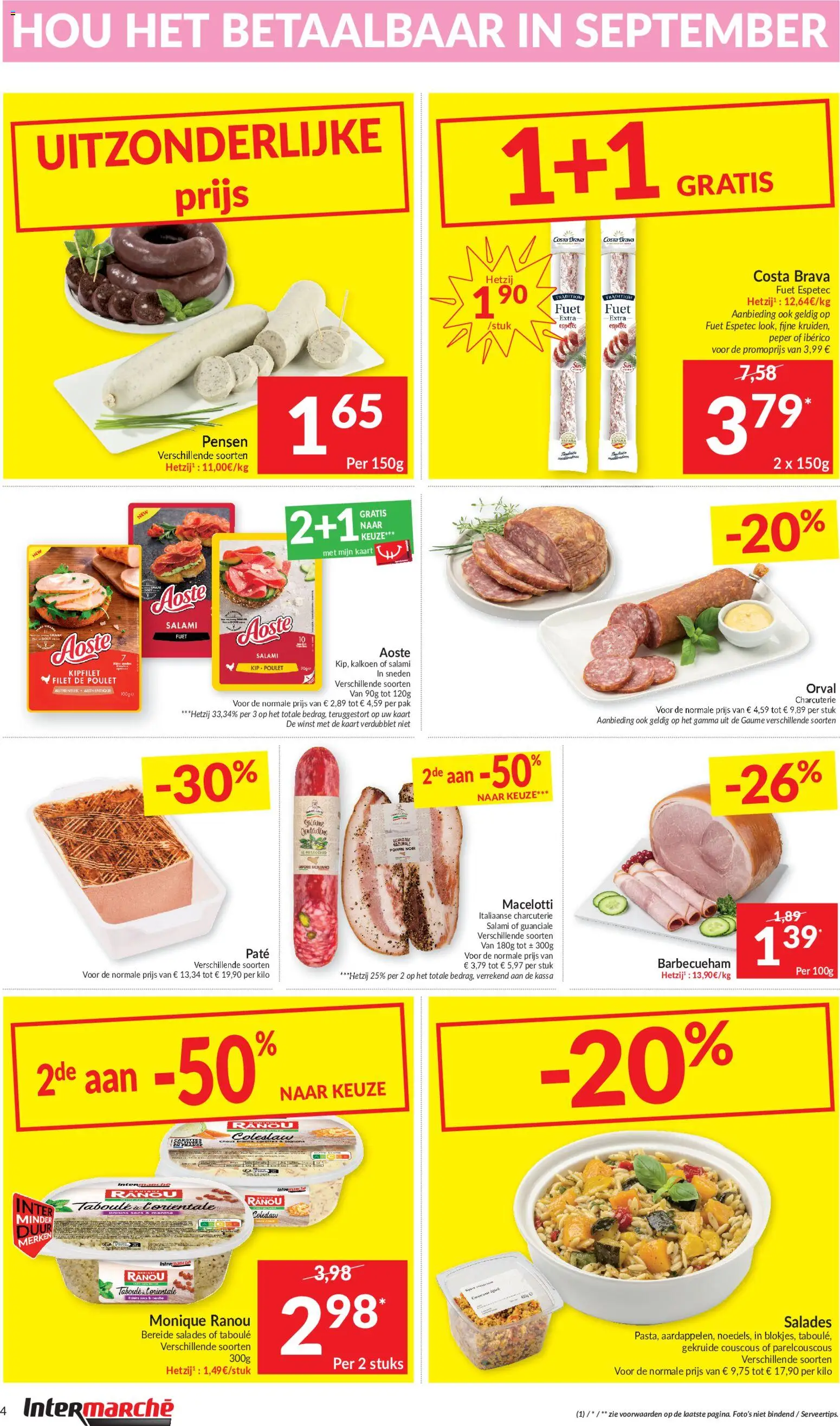 {H1} | Pagina: 4 | Producten: Ham, Salades, Peper, Kaart