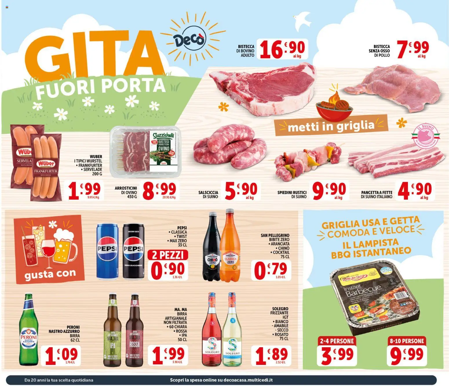Volantino Decò del 29.05.2026 | Pagina: 10 | Prodotti: Bovino, Pancetta, Barbecue, Bibite