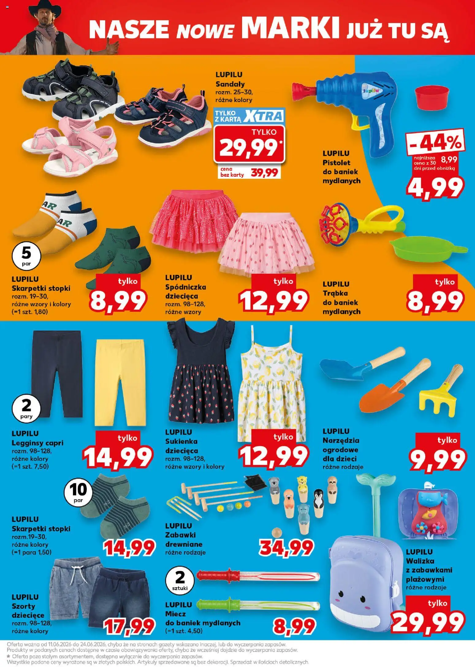 Kaufland Polsko leták - Nowe marki od 11.06.2026 | Strana: 15 | Produkty: Sandály, Karty