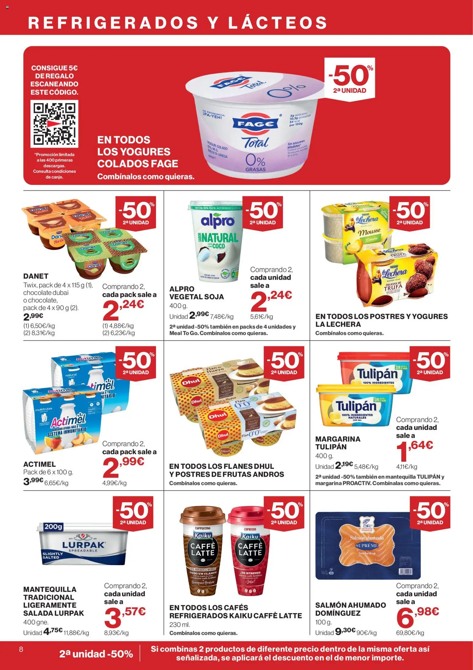 Supercor Canarias │ válido desde el 10/09/2026 | Página: 8 | Productos: Leche, Yogur, Mantequilla, Baño