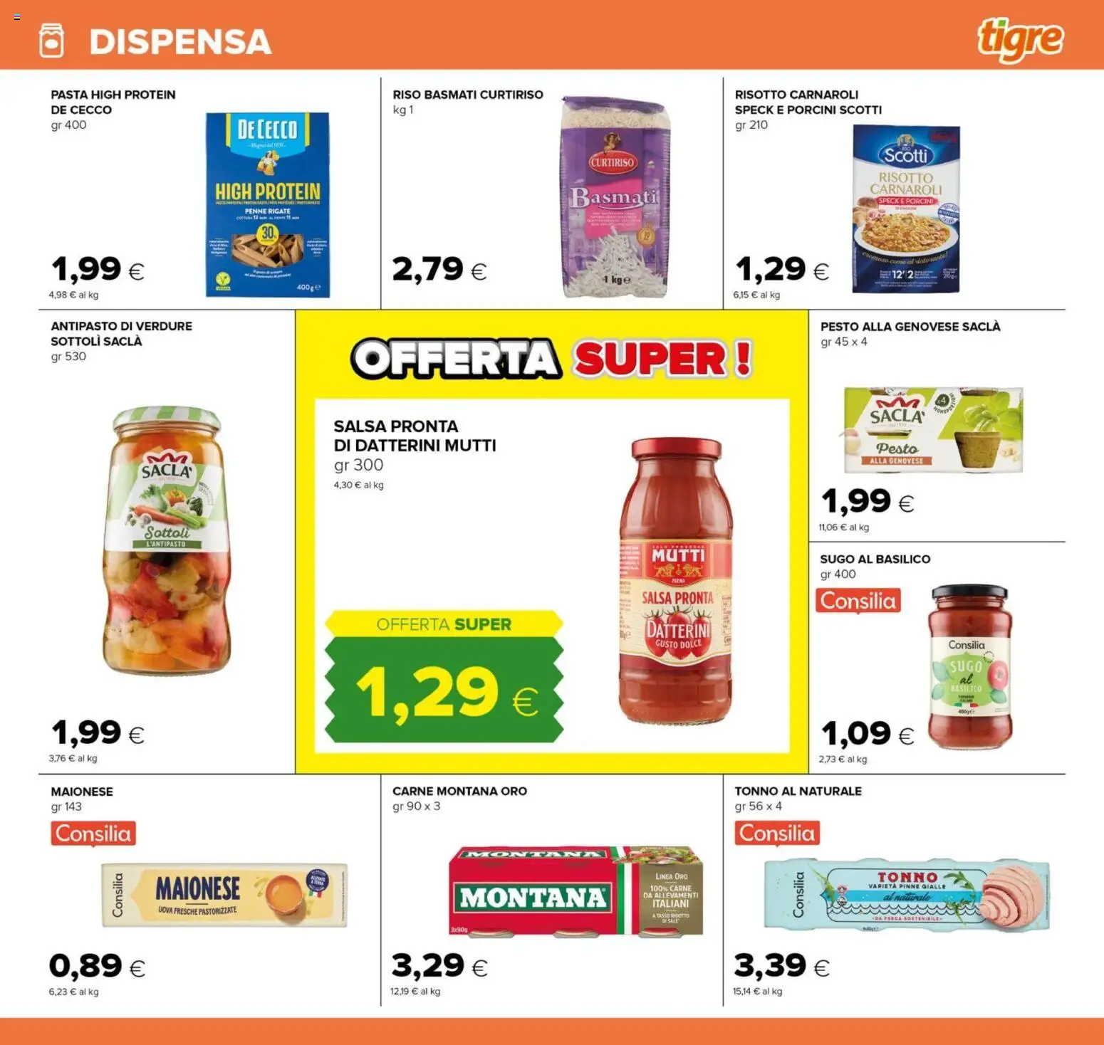 Volantino Tigre del 07.05.2026 | Pagina: 15 | Prodotti: Riso, Sale, Pinne, Sugo