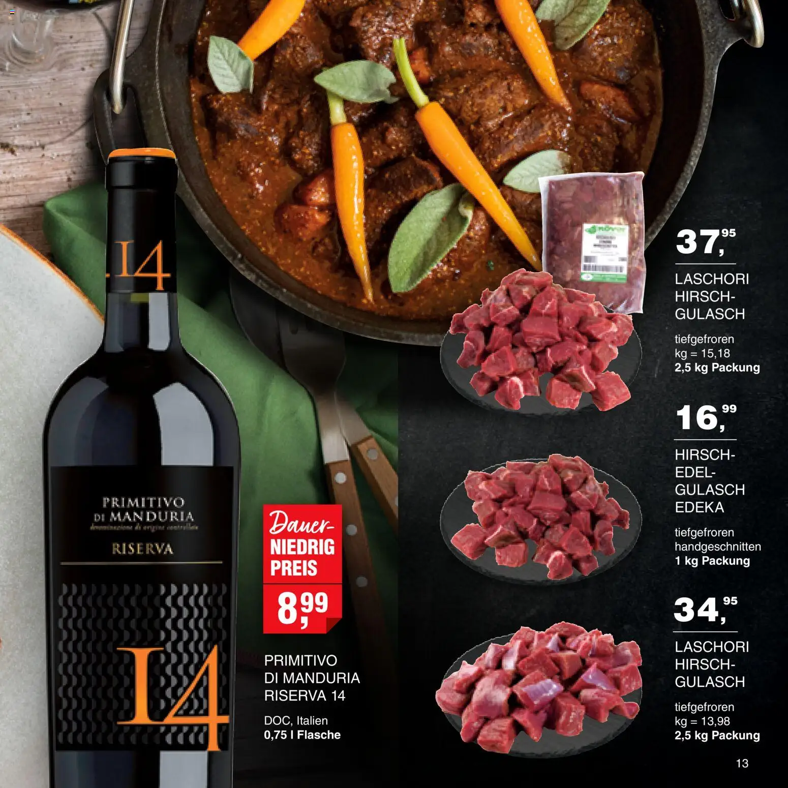 Handelshof Wildkatalog – gültig ab 15.10.2026 | Seite: 13 | Produkte: Gulasch