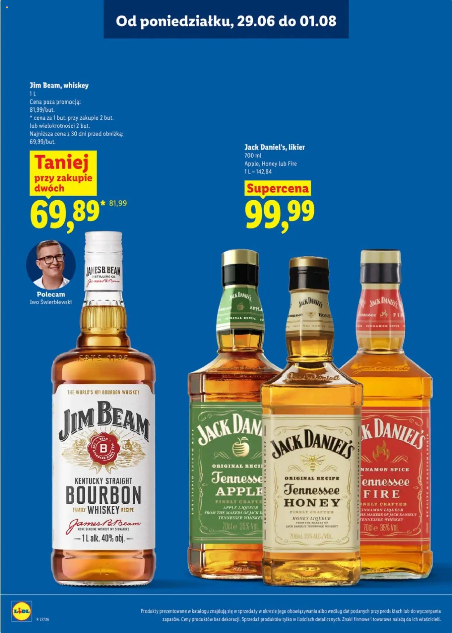 Lidl Katalog alkoholi mocnych od 29.06.2026 | Strona: 12 | Produkty: Bourbon, Jim Beam, Jack Daniel's