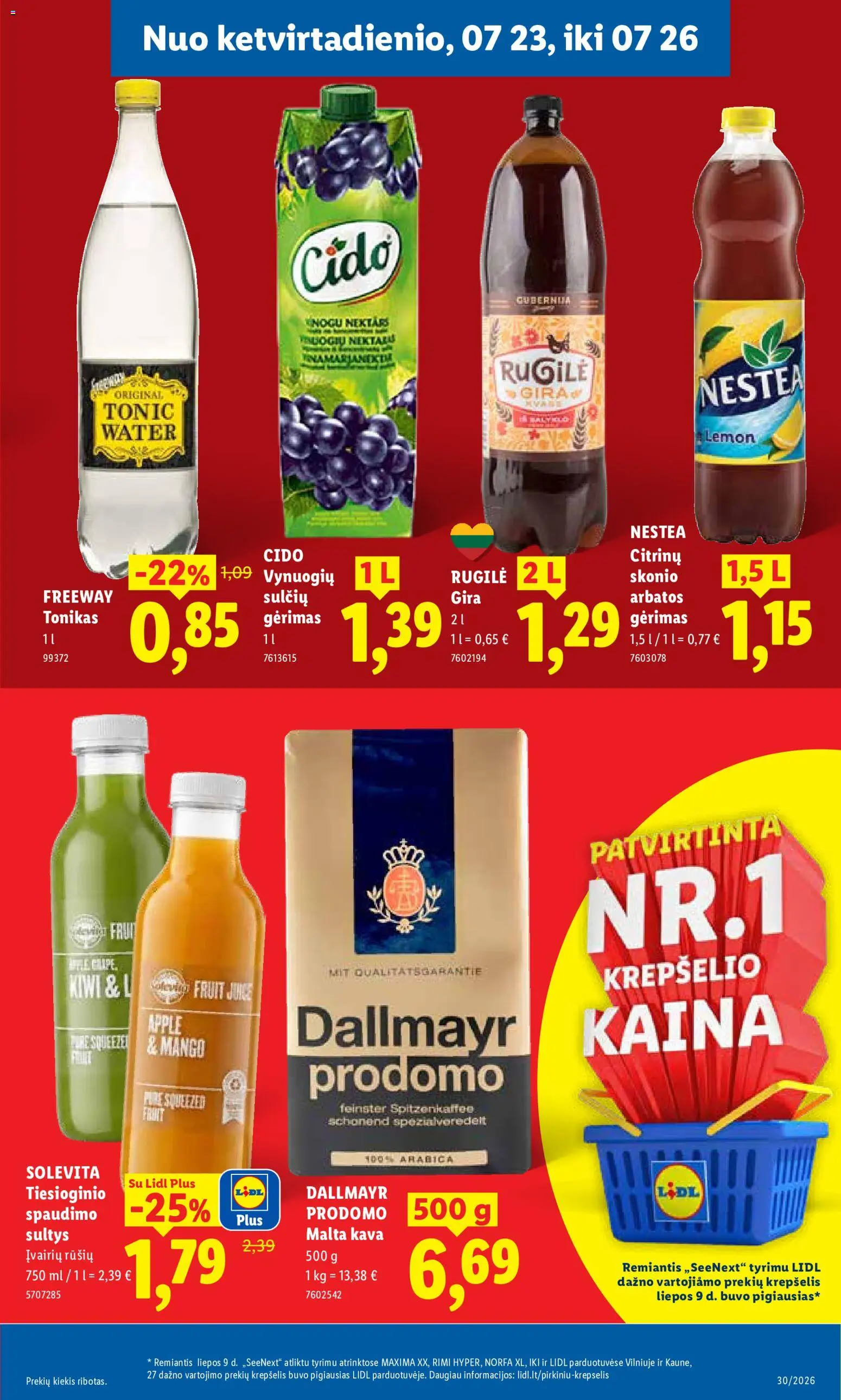 LIDL akcijos nuo 2026.07.20 | Puslapis: 39 | Prekių: Kiaulienos, Dešrelės, Dešra, Krepšelis