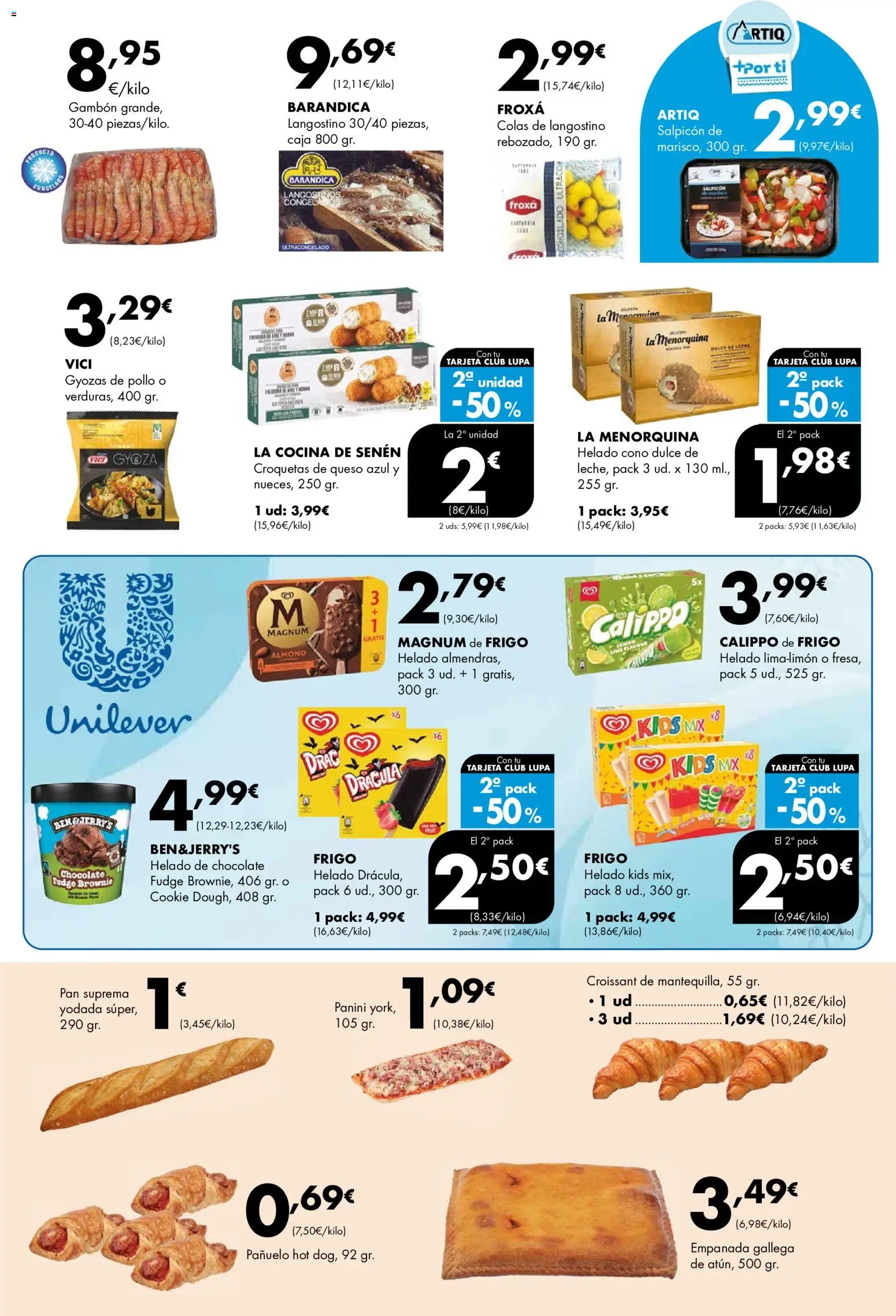 Lupa Supermercados folleto │ válido desde el 30/07/2026 | Página: 5 | Productos: Pañuelo, Croissant, Helado, Cocina
