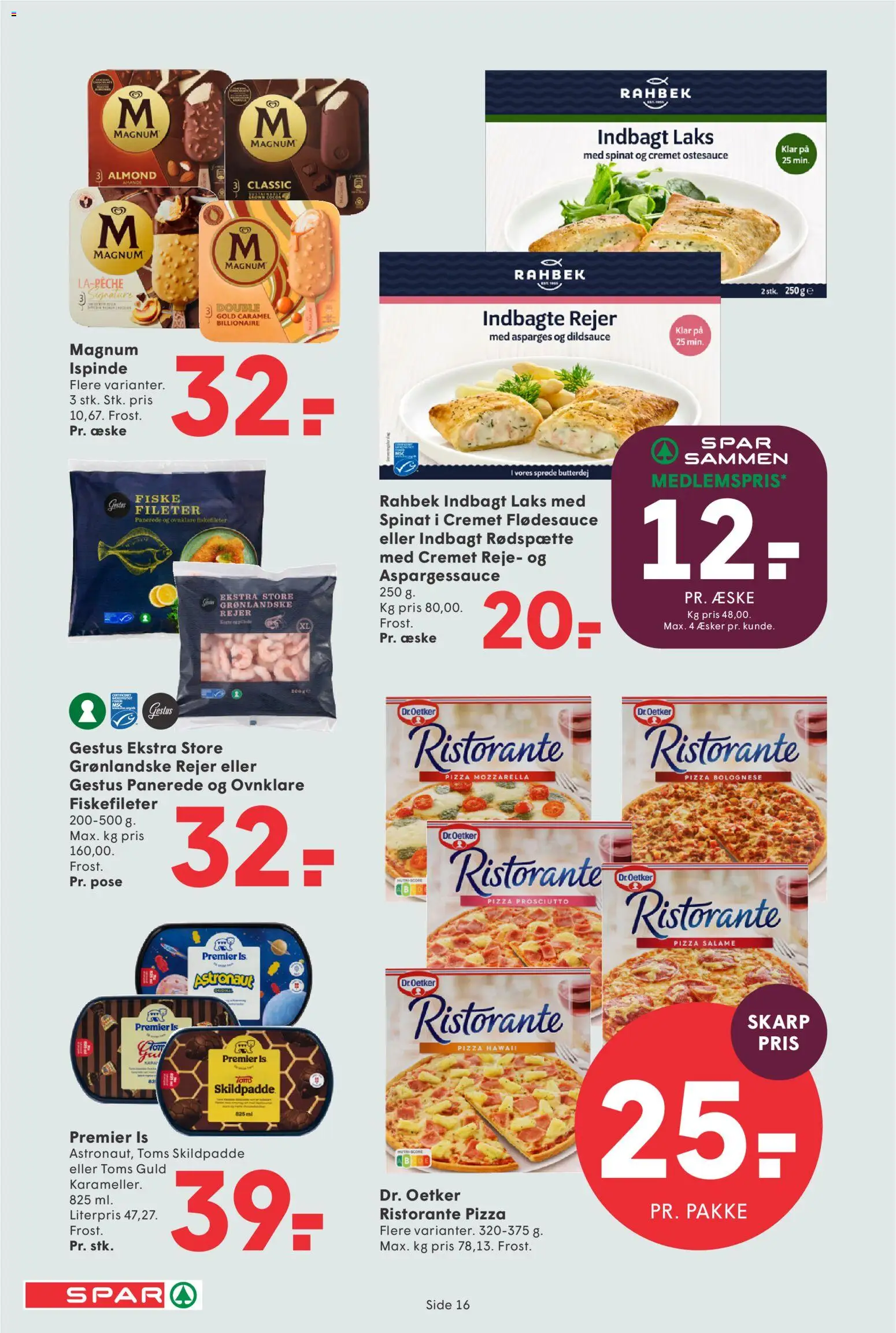 Spar tilbudsavis – gyldig fra 22.05.2026 | Side: 17 | Produkter: Pizza, Is, Spinat, Asparges