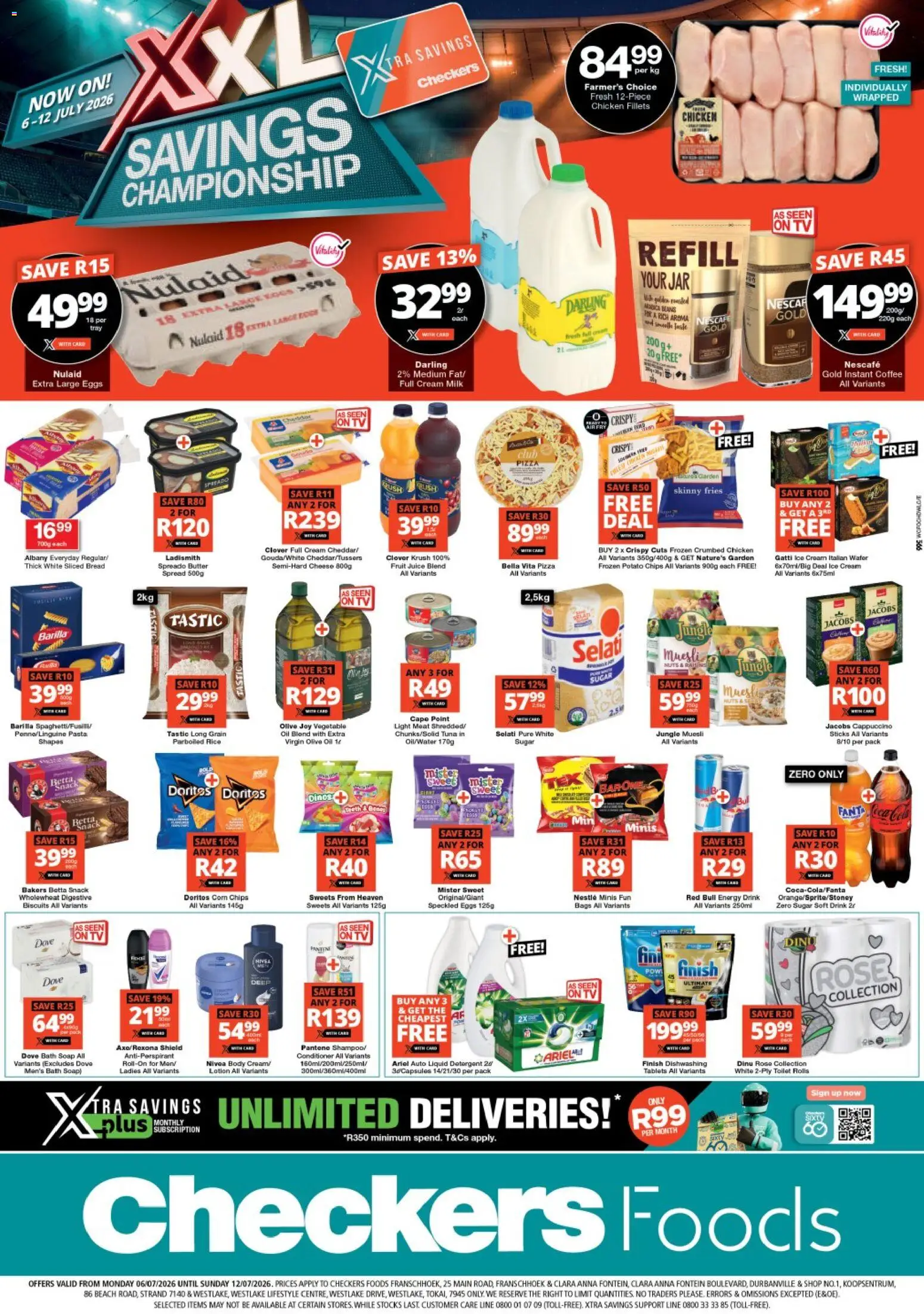 New Checkers catalogue – valid from 06/07/2026 | Page: 1 | Products: Tray, Light, Coffee, Conditioner