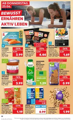 COMPLETE ORGANICS Bio-Kimchi fermentiertes Gemüse mit aktiven Kulturen, mittelscharf je 240-g-Glas ab 22.06.2026 gültig | Seite: 31 | Produkte: Hahnchen, Frosta, Pasta, Maultaschen