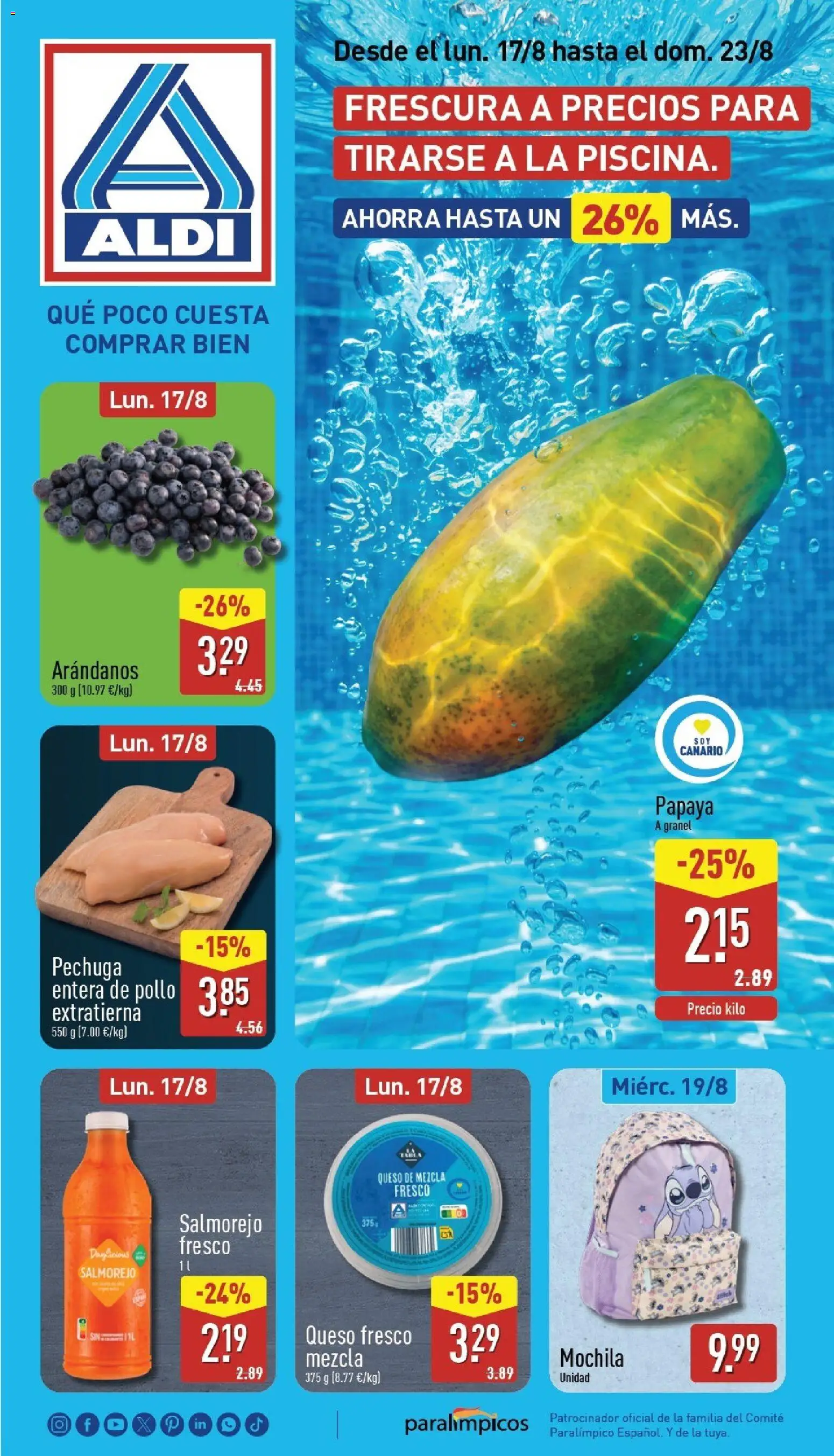 Aldi folleto Canarias │ válido desde el 17/08/2026 | Página: 1