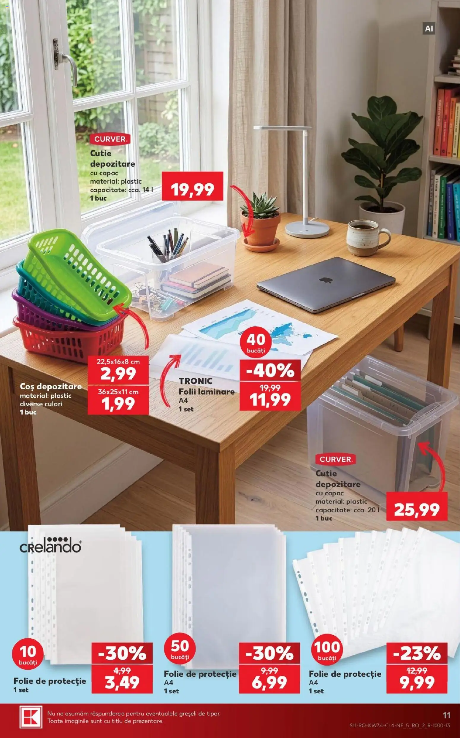 Noul catalog Kaufland – valabil de la 19.08.2026 | Pagină: 11 | Produse: Coș, Cutie, Depozitare