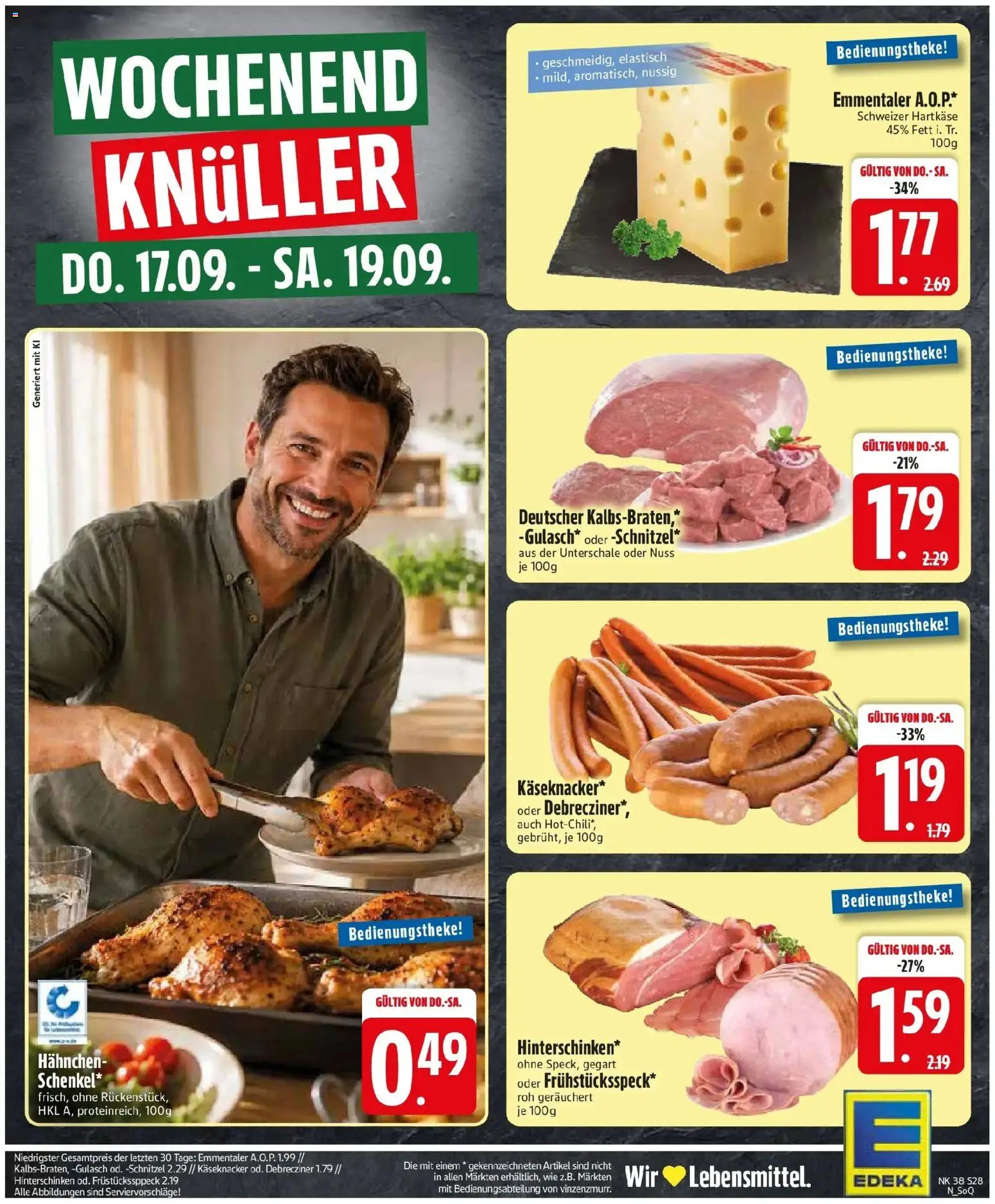 Edeka Prospekt Trostberg (ab 14.09.2026) » Angebote Online | Seite: 32 | Produkte: Hahnchen, Schnitzel, Gulasch