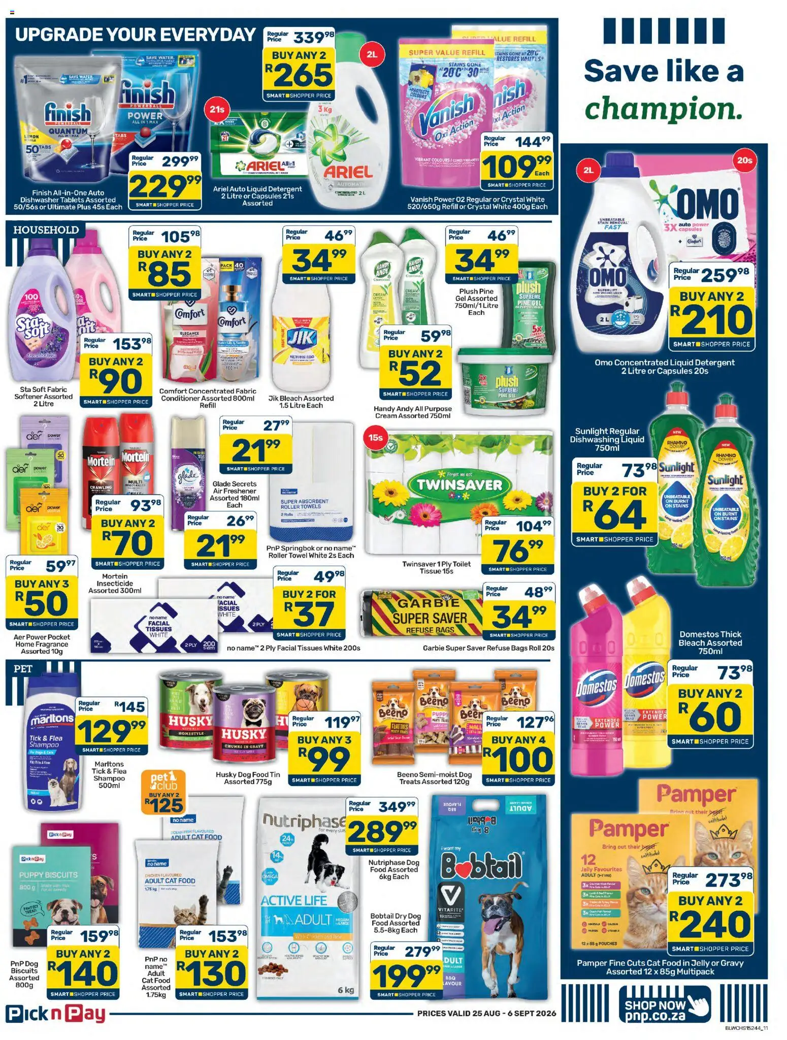 New Pick n Pay catalogue – valid from 25/08/2026 | Page: 11 | Products: Air freshener, Conditioner, Refuse bags, Dog food