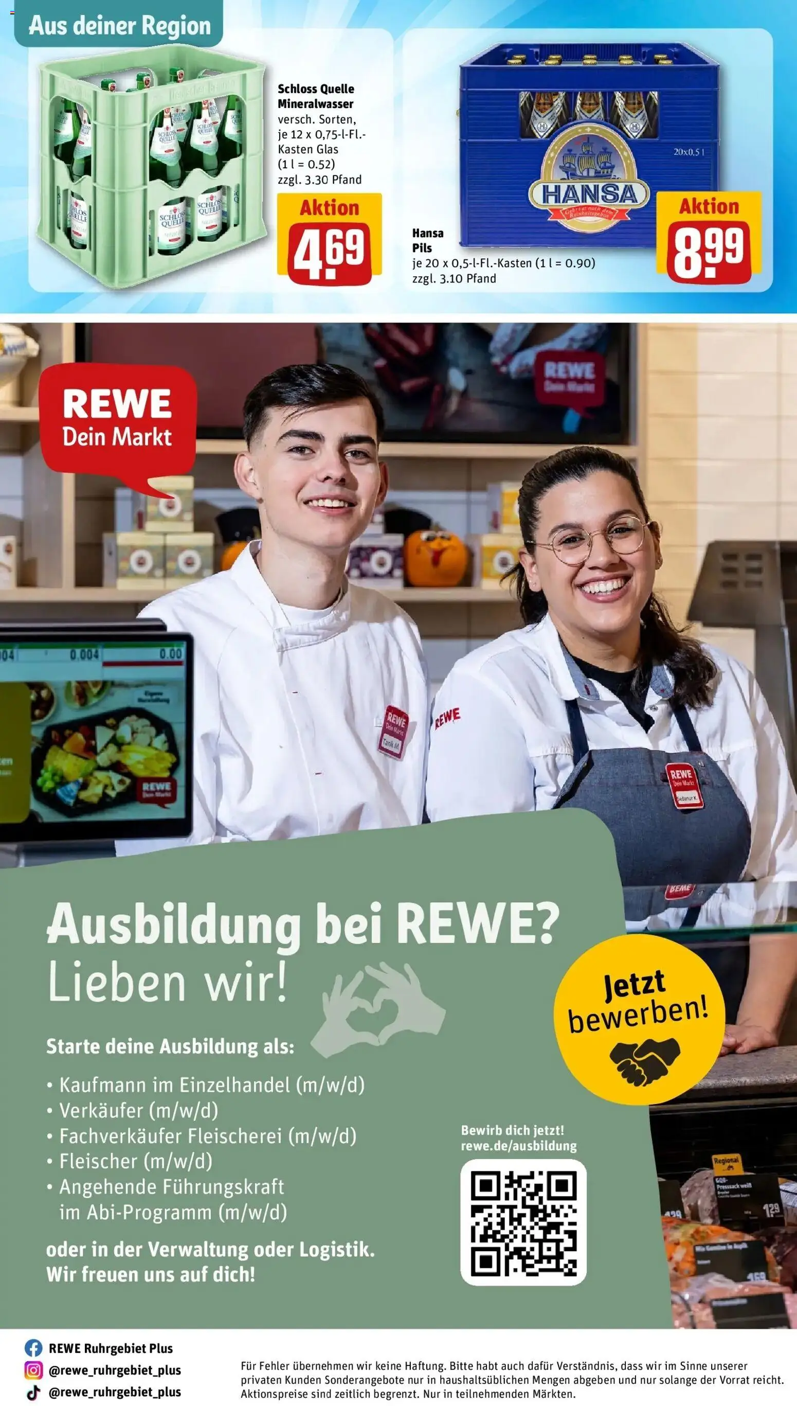 REWE Prospekt ab 14.09.2026 zum Blättern » Angebote | Seite: 33 | Produkte: Pils, Mineralwasser