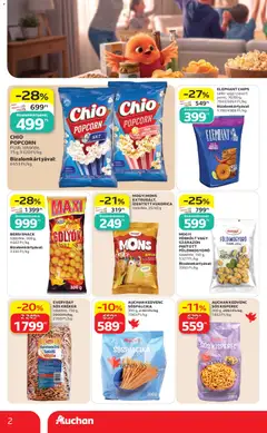Auchan Kihagyhatatlan ziccerek bajnok árakon - amely érvényes a következő dátumtól: 2026.07.09. | Oldal: 2 | Termékek: Kisperec, Kréker, Popcorn, Földimogyoró
