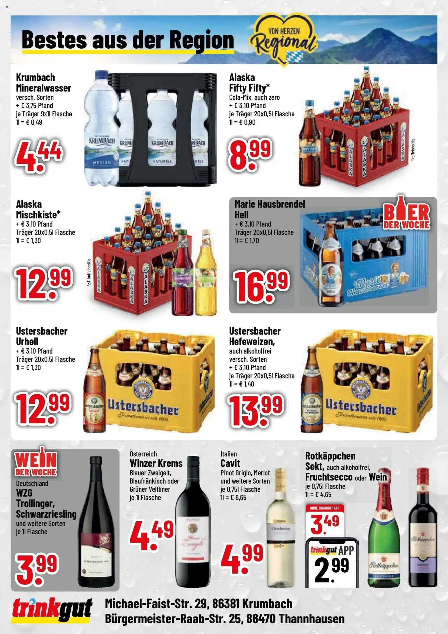 Trinkgut - trinkgut: Wochenangebote (ab 05.10.2026) » Angebote online | Seite: 4 | Produkte: Merlot, Mineralwasser, Fruchtsecco, Wein