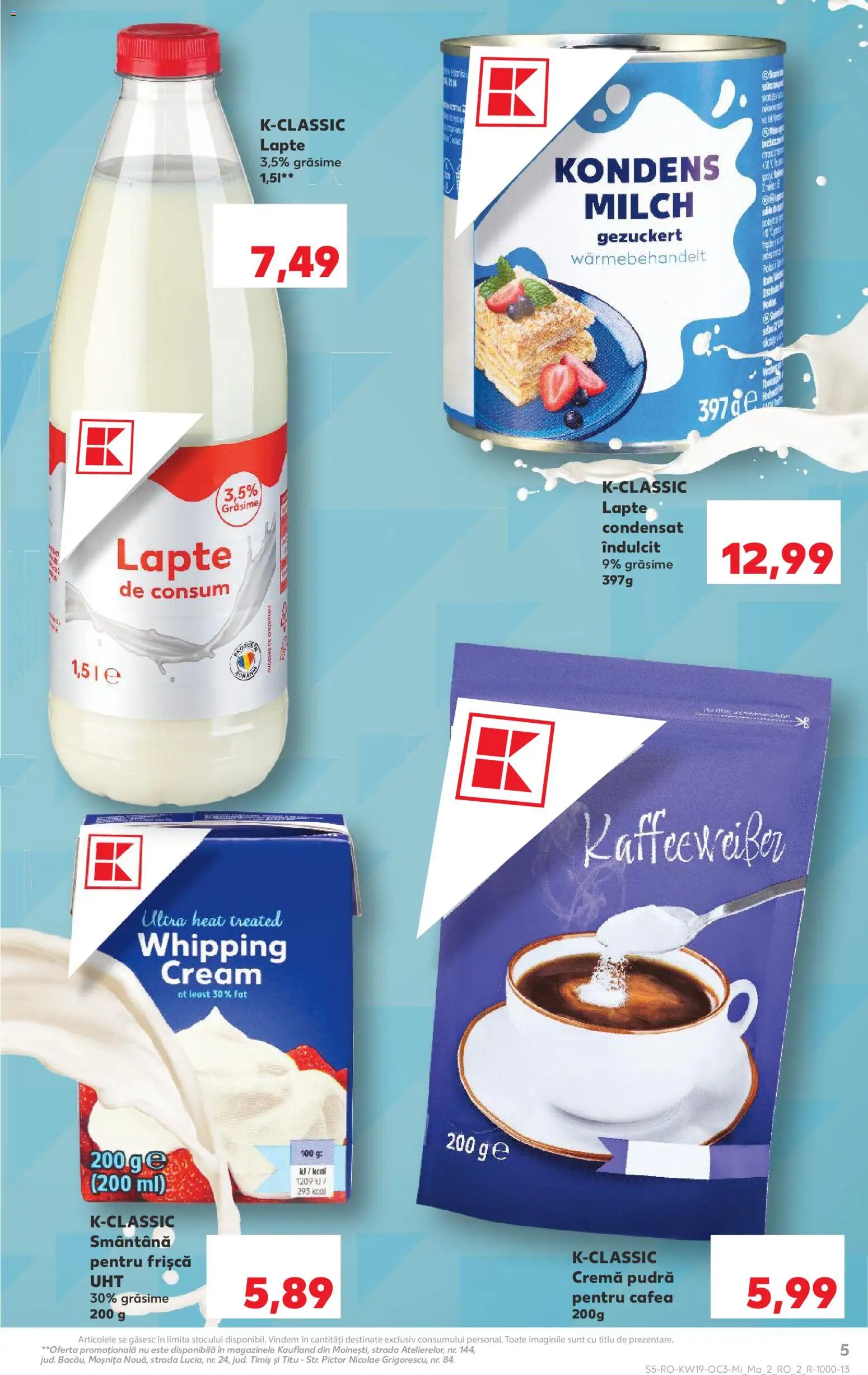 Noul catalog Kaufland – valabil de la 06.05.2026 | Pagină: 5 | Produse: Pudră, Lapte, Cremă, Cafea