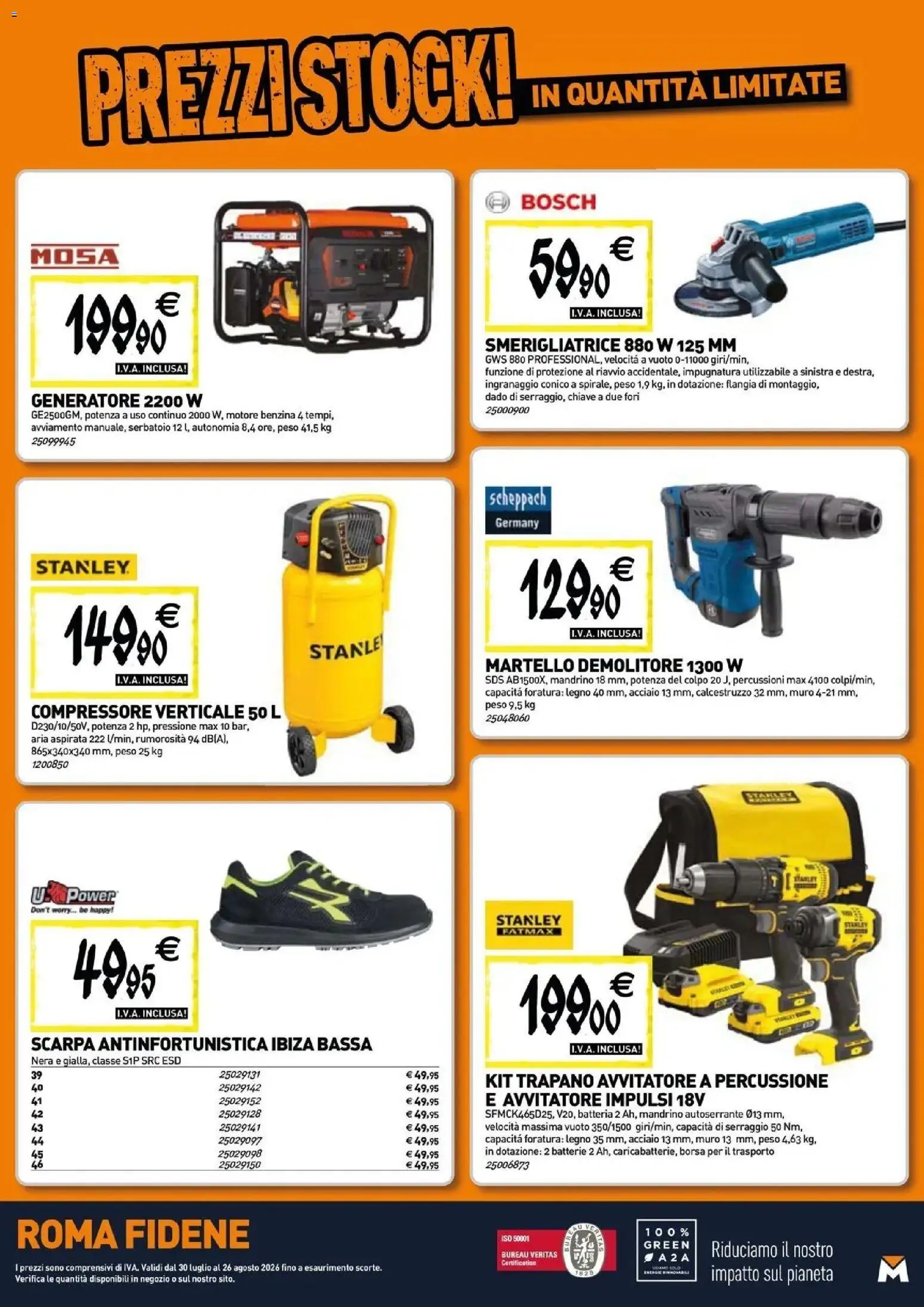 Volantino TECNOMAT del 30/07/2026 | Pagina: 18 | Prodotti: Avvitatore, Compressore, Borsa, Smerigliatrice