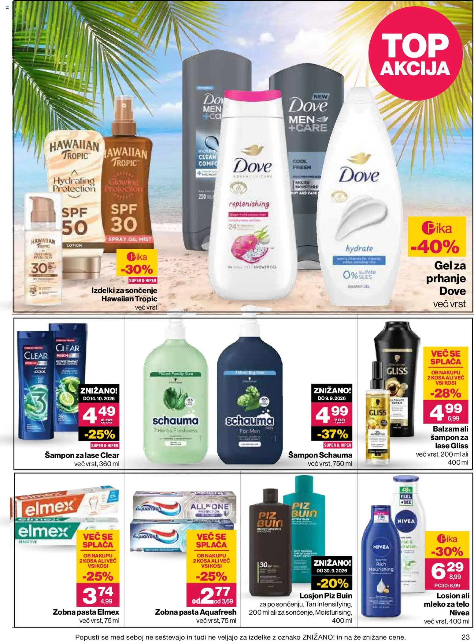 Novi Mercator katalog ponudbe – veljaven od 16.07.2026 | Stran: 23 | Izdelki: Med, Gel za prhanje, Sampon, Mleko za telo