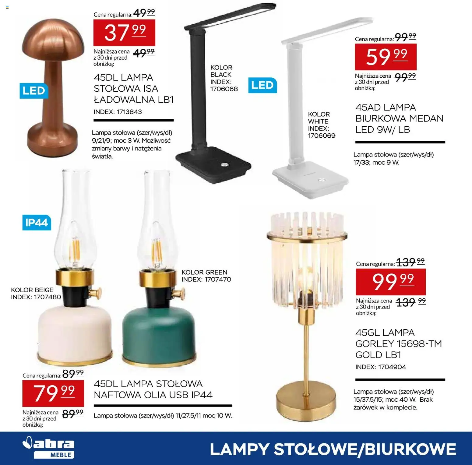 Abra meble gazetka od 24.09.2026 | Strona: 18 | Produkty: USB, Lampa