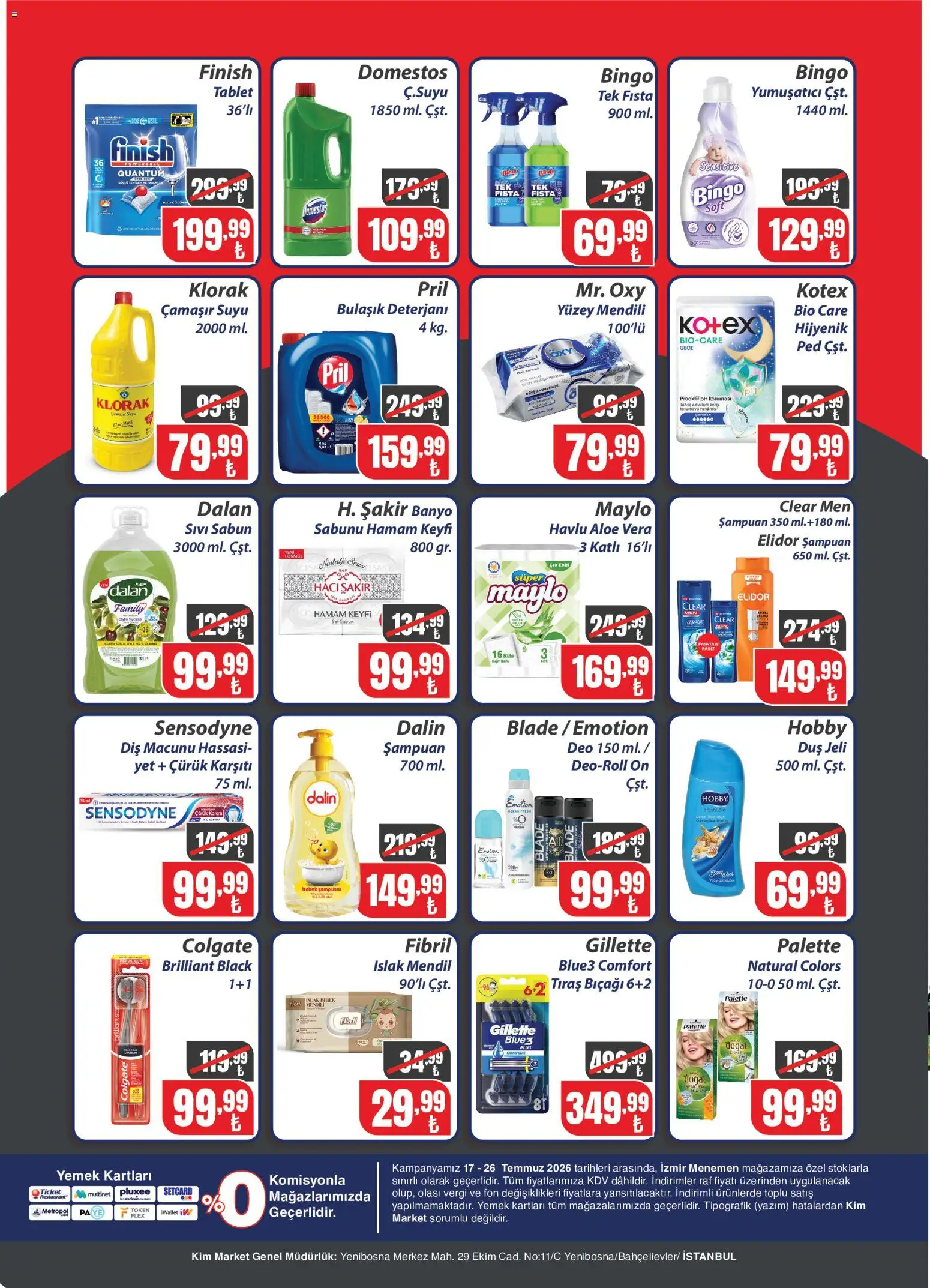 Kim Market Katalog - Yeni Mağaza Açılış Özel - 17 Temmuz 2026 tarihinden itibaren geçerlidir | Sayfa: 4 | Ürünler: Raf, Duş, Mendil, Şampuan