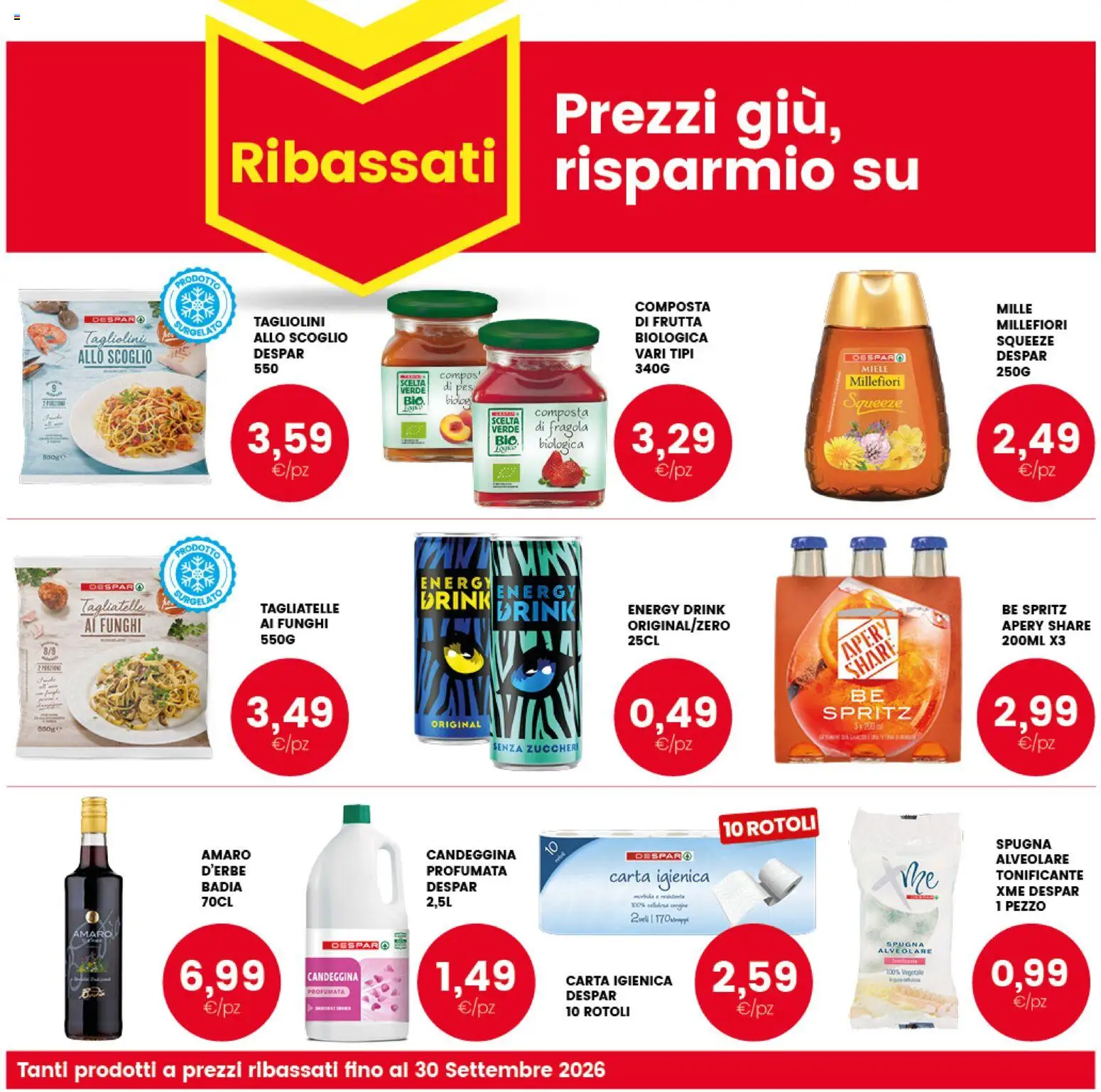 Volantino Interspar del 20/08/2026 | Pagina: 29 | Prodotti: Carta igienica, Frutta, Funghi, Amaro