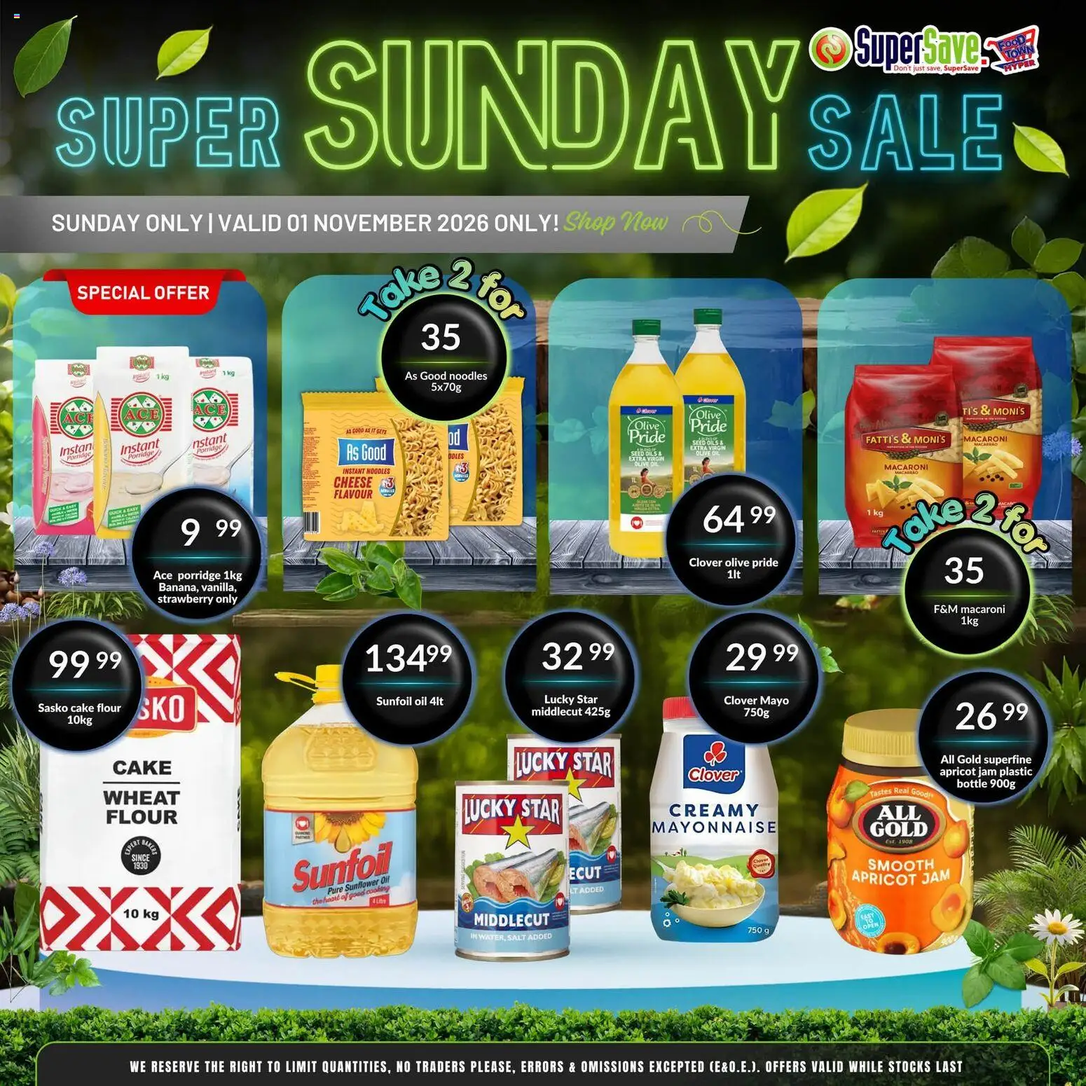 New Super Save catalogue – valid from 01/11/2026 | Page: 3 | Products: Cake, Cheese, Noodles, Mayonnaise