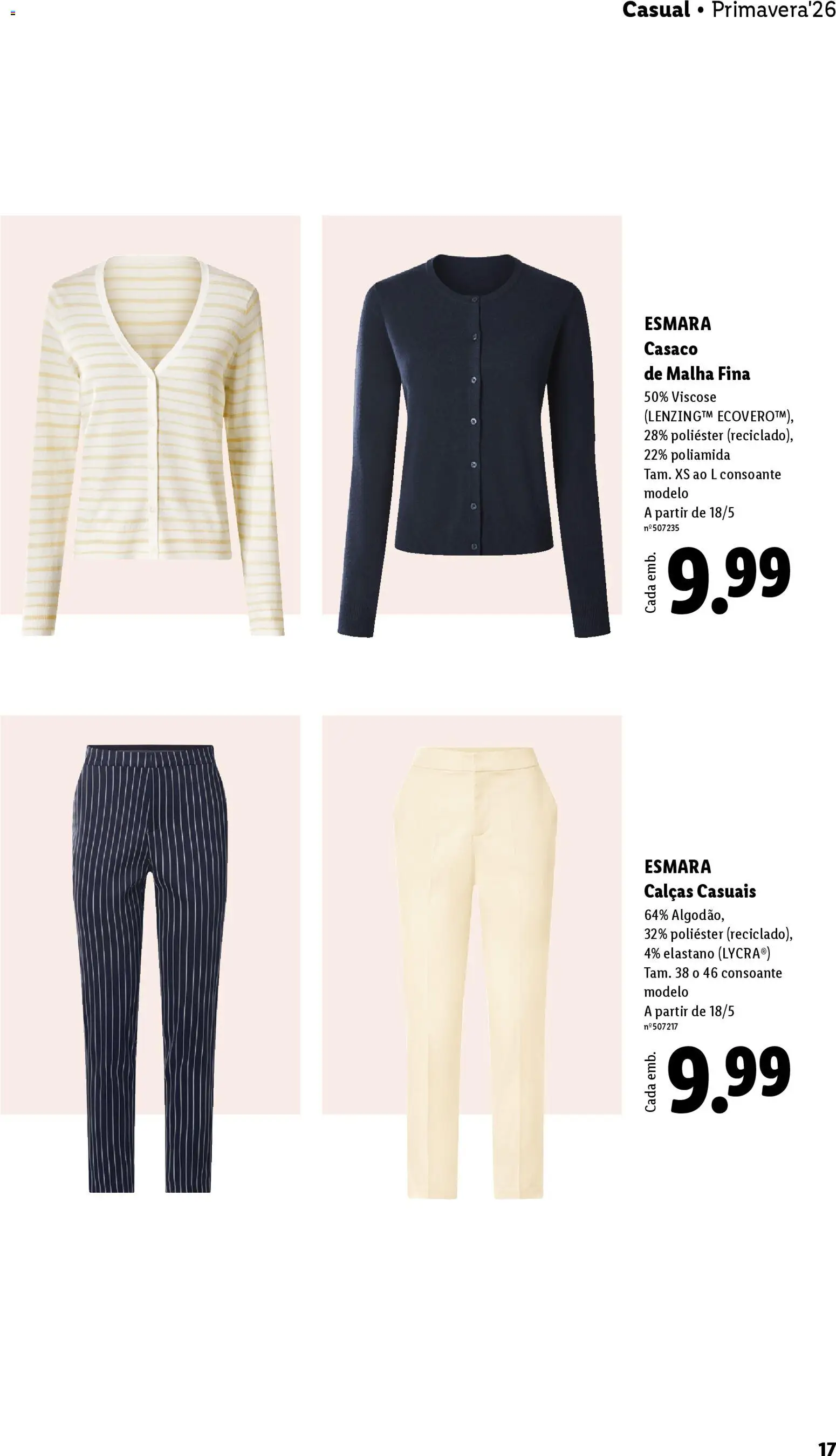 Lidl folheto Esmara │ válido de 20.04.2026 | Página: 17 | Produtos: Casaco, Calças