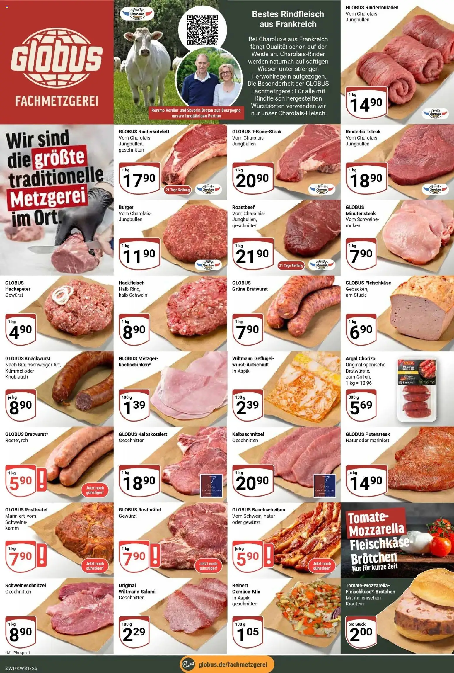 Globus Prospekt Zwickau – gültig ab 27.07.2026 | Seite: 10 | Produkte: Bratwurst, Roastbeef, Knoblauch, Rindfleisch