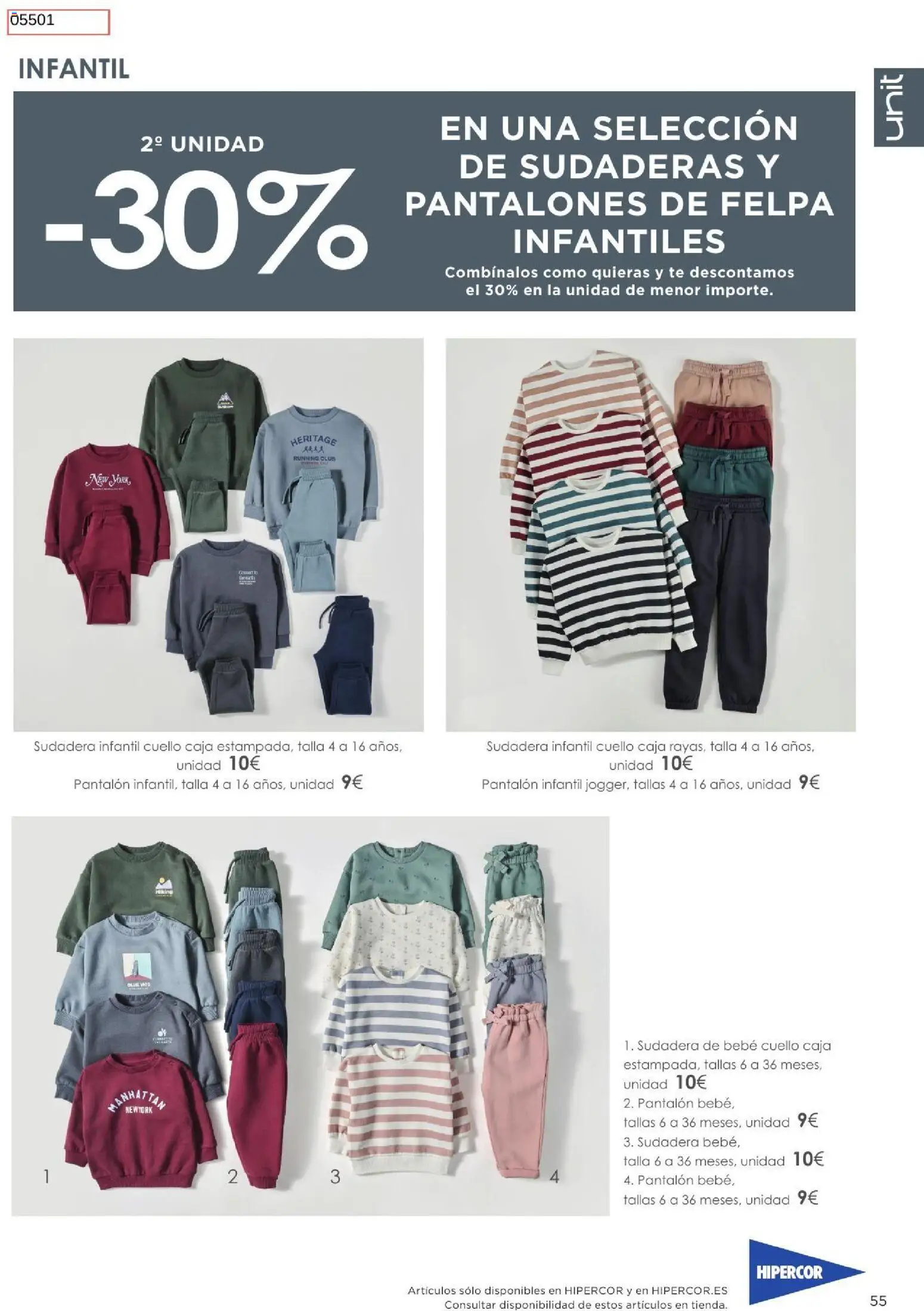 Hipercor catálogo │ válido desde el 26/08/2026 | Página: 55 | Productos: Sudadera, Pantalones, Té, Caja