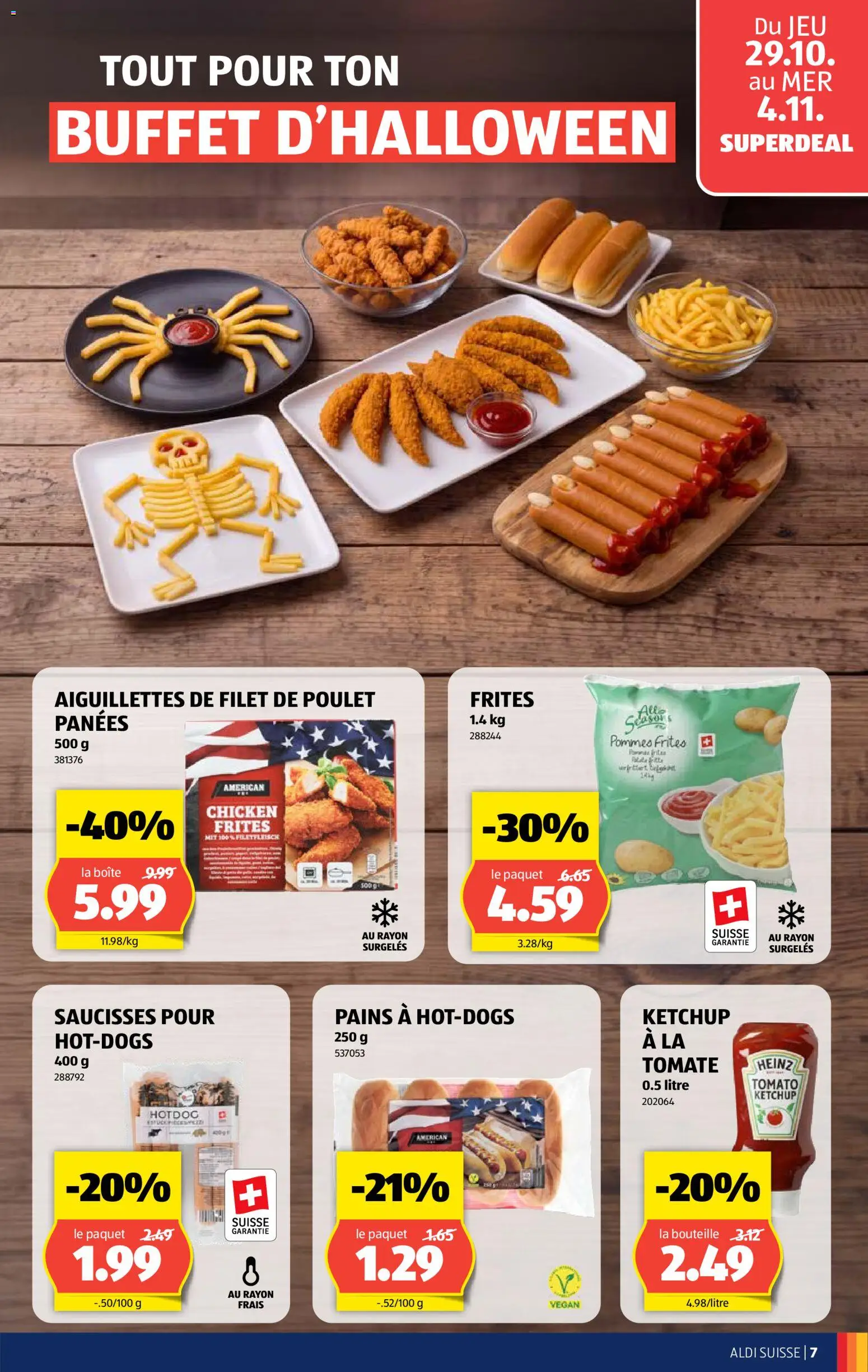 Aldi aktionen FR – gültig ab 29.10.2026 | Seite: 7 | Produkte: Pommes Frites, Ketchup