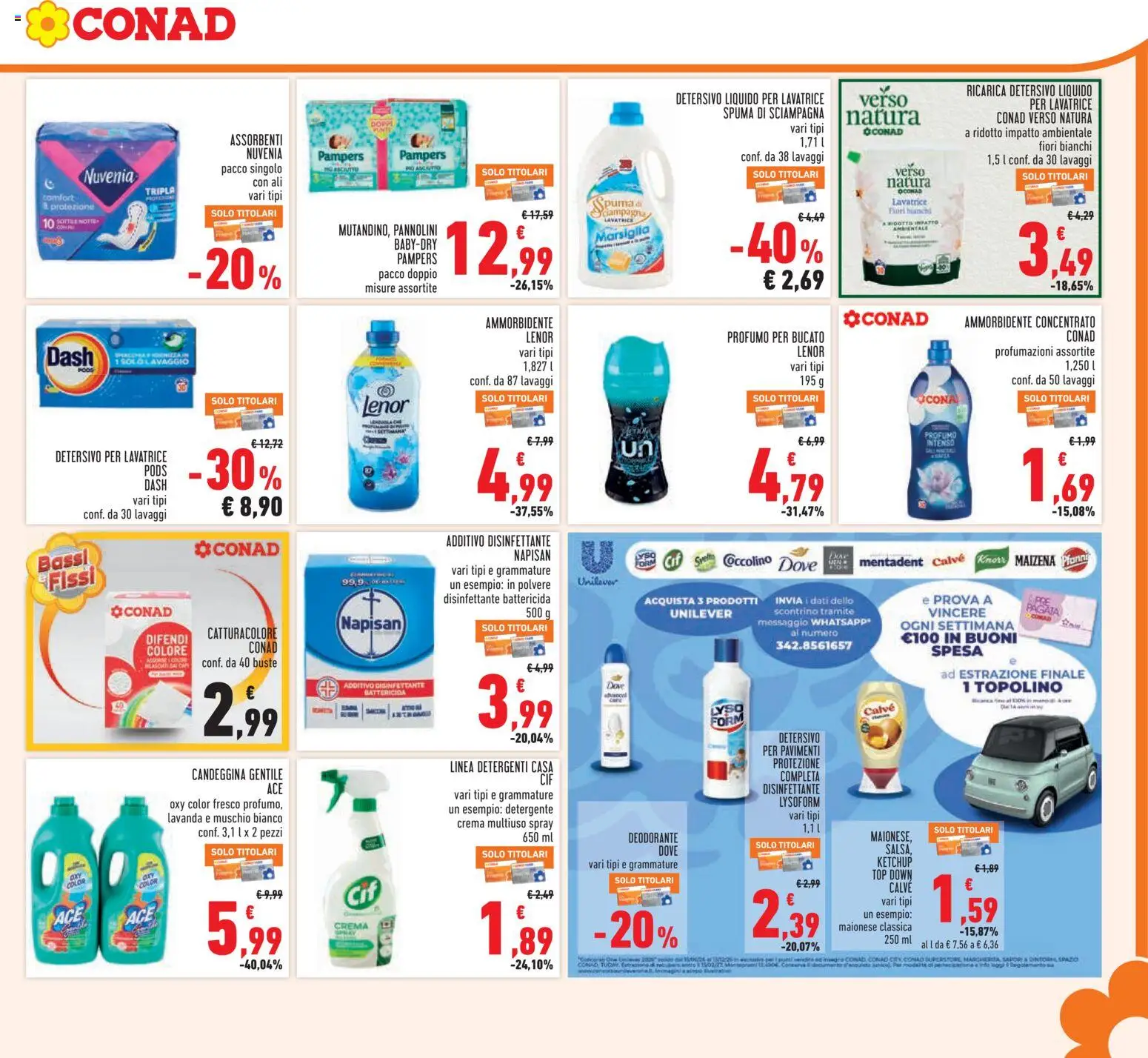 Volantino Conad del 17.06.2026 | Pagina: 19 | Prodotti: Crema, Ammorbidente, Maionese, Top