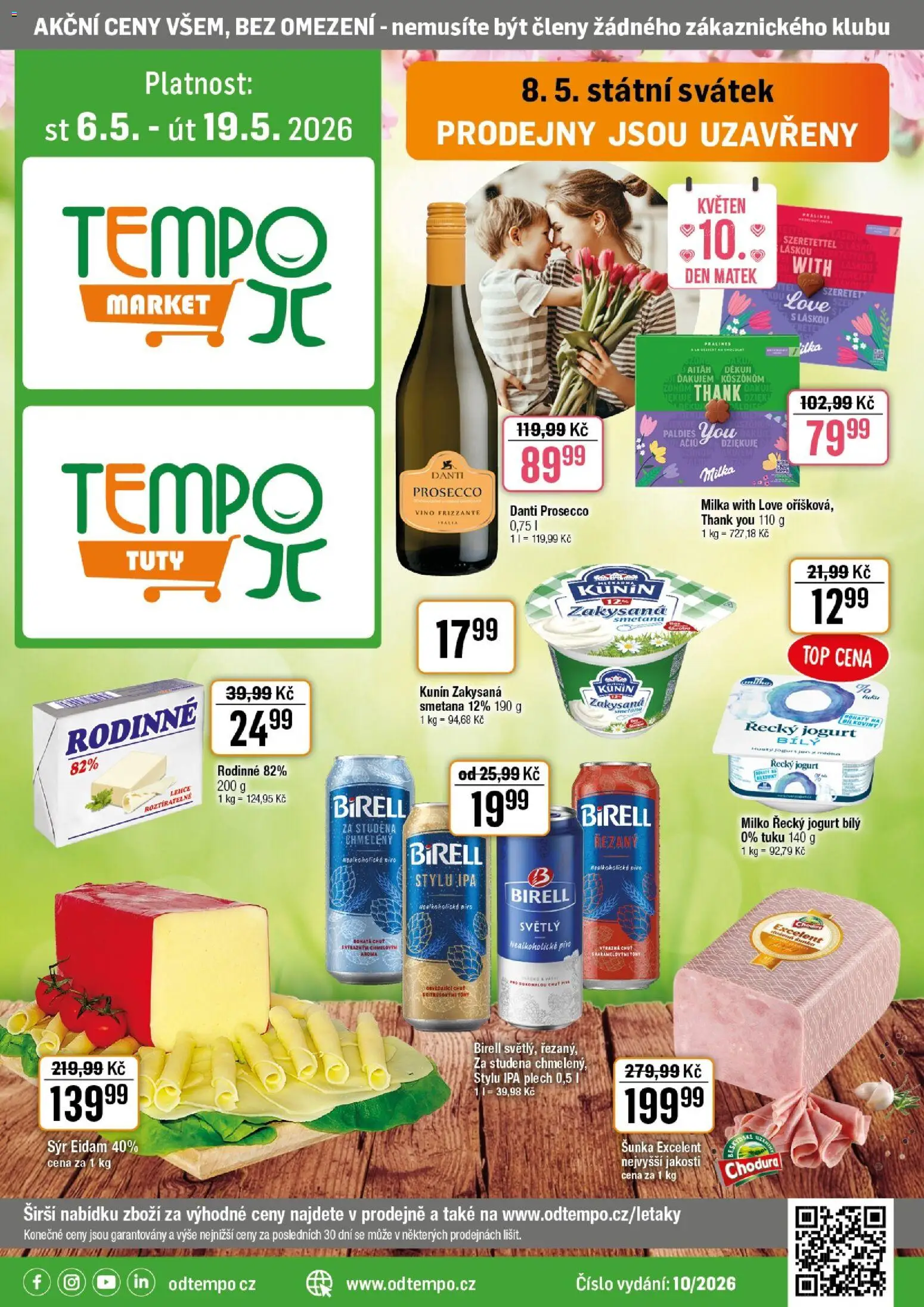 Tempo leták - Tuty od 06.05.2026 | Strana: 1 | Produkty: Sýr, Jogurt, Smetana, Frizzante