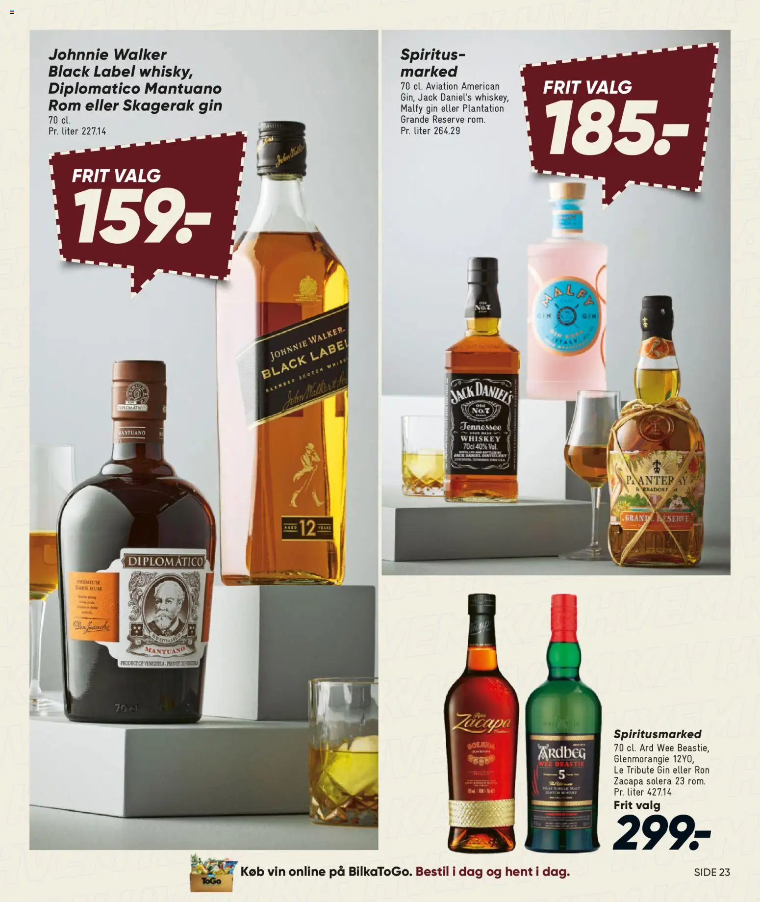 Bilka tilbudsavis – gyldig fra 30/10/2026 | Side: 23 | Produkter: Vin, Whisky, Rom, Jack Daniel's